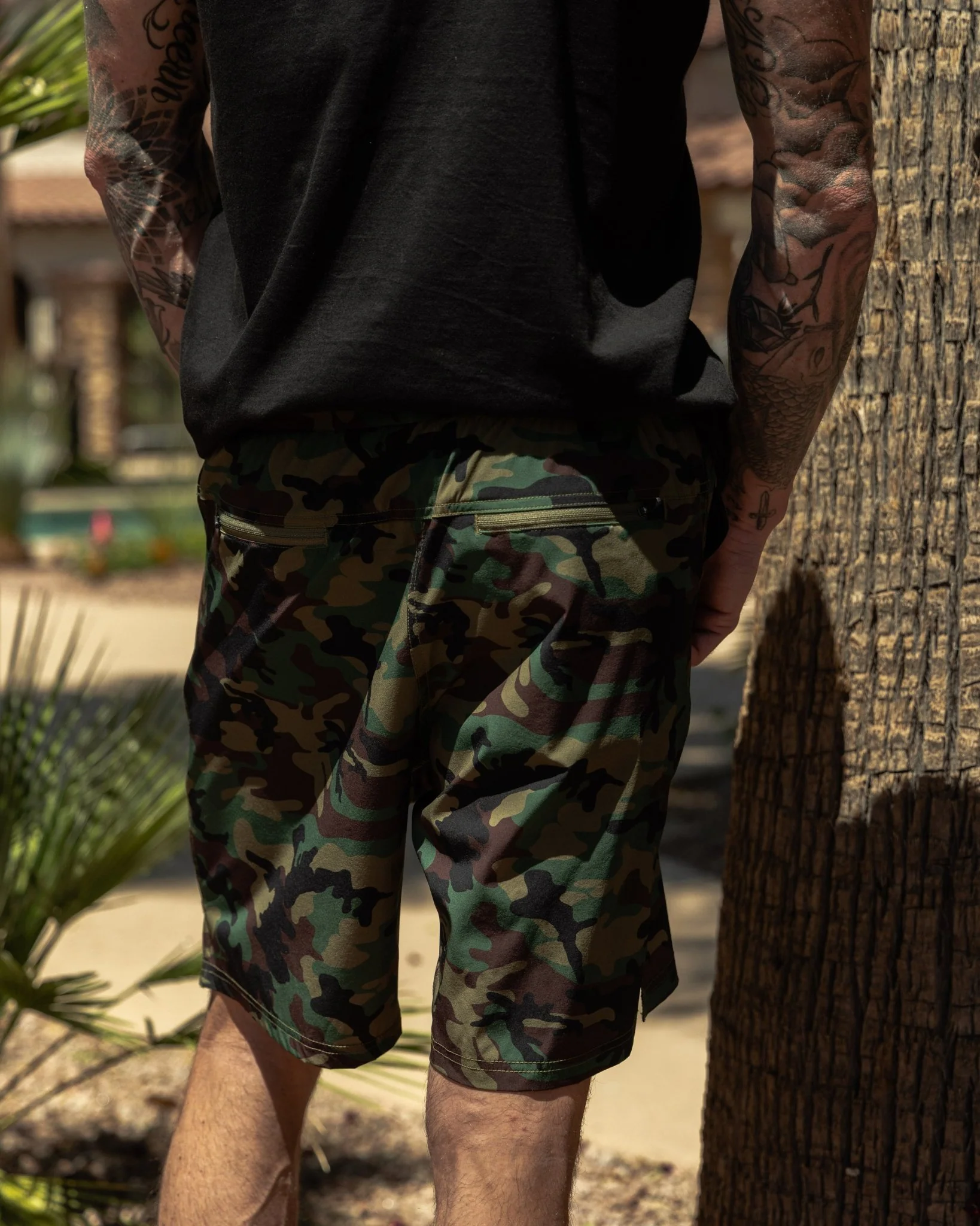 9" Gym Shorts - Green Camo - Image 2