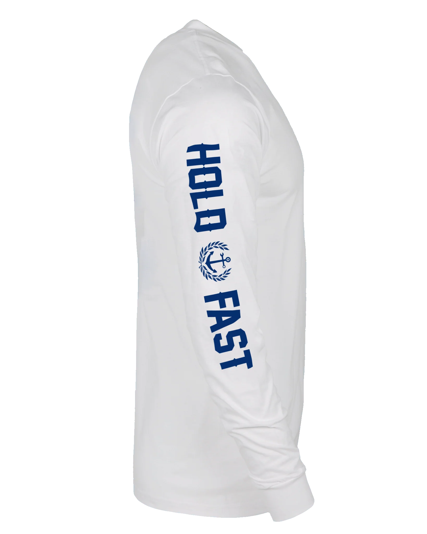 Anchor Crest Long Sleeve T-Shirt - White & Navy - Image 4