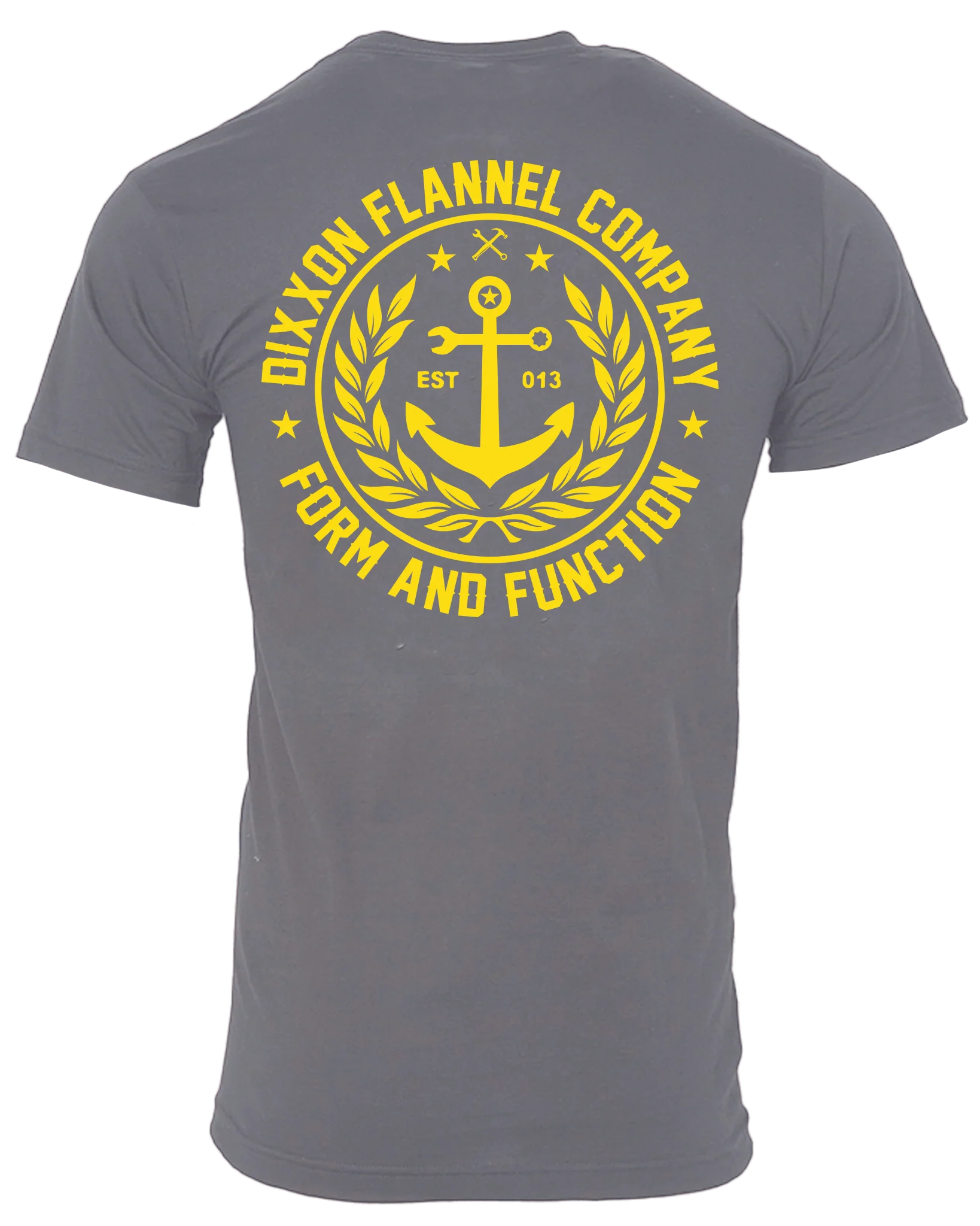 Anchor Crest T-Shirt - Gray & Yellow - Image 2