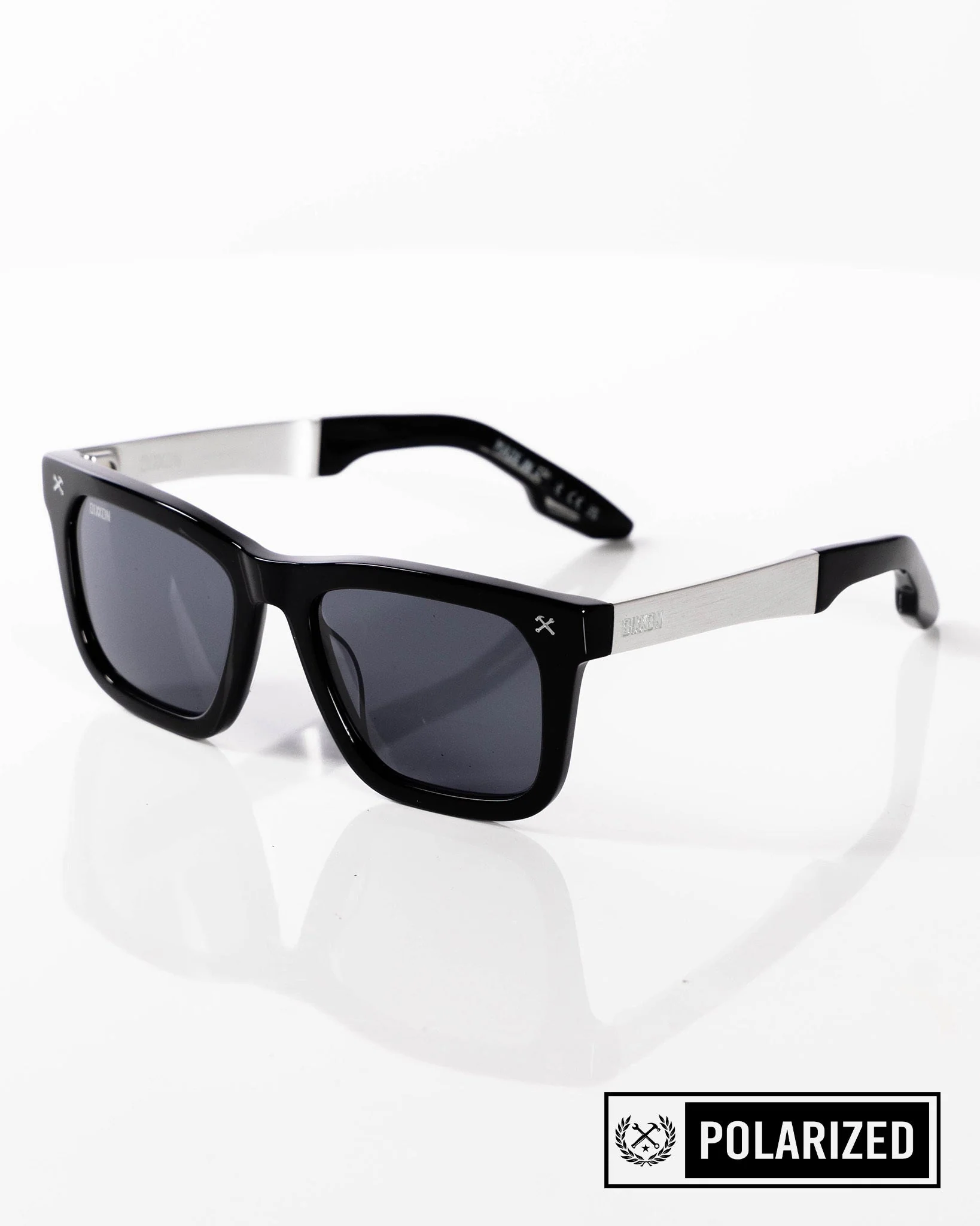 Anvil Metal Sunglasses - Black & Gray Polarized - Image 2