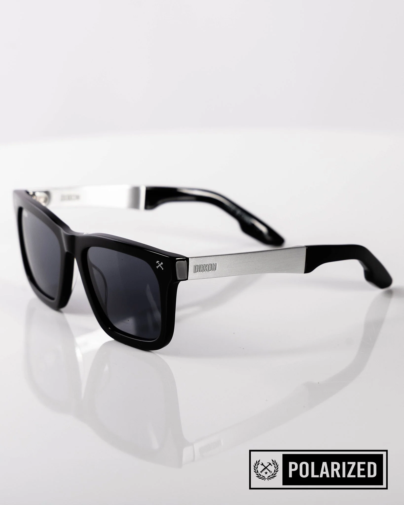Anvil Metal Sunglasses - Black & Gray Polarized - Image 3
