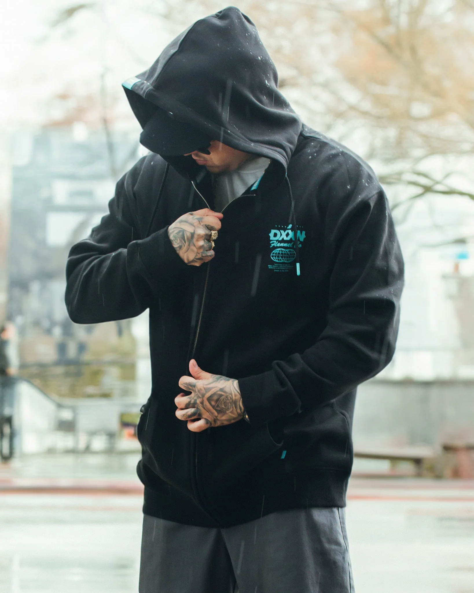 Aqua Tech Zip Up - Black - Image 3