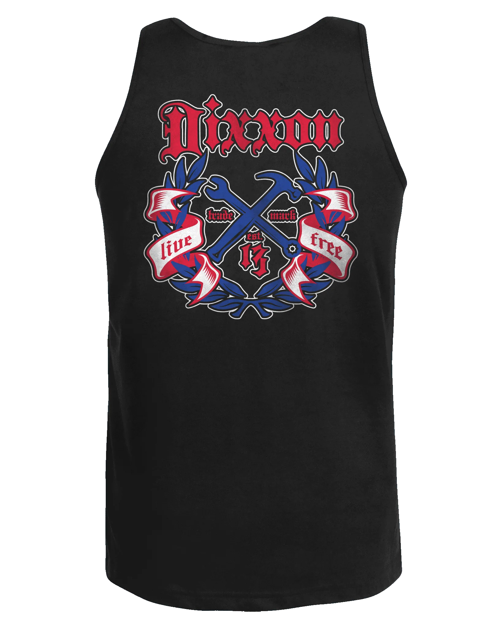 Live Free Award Crest Tank - Red, White, & Blue - Image 2