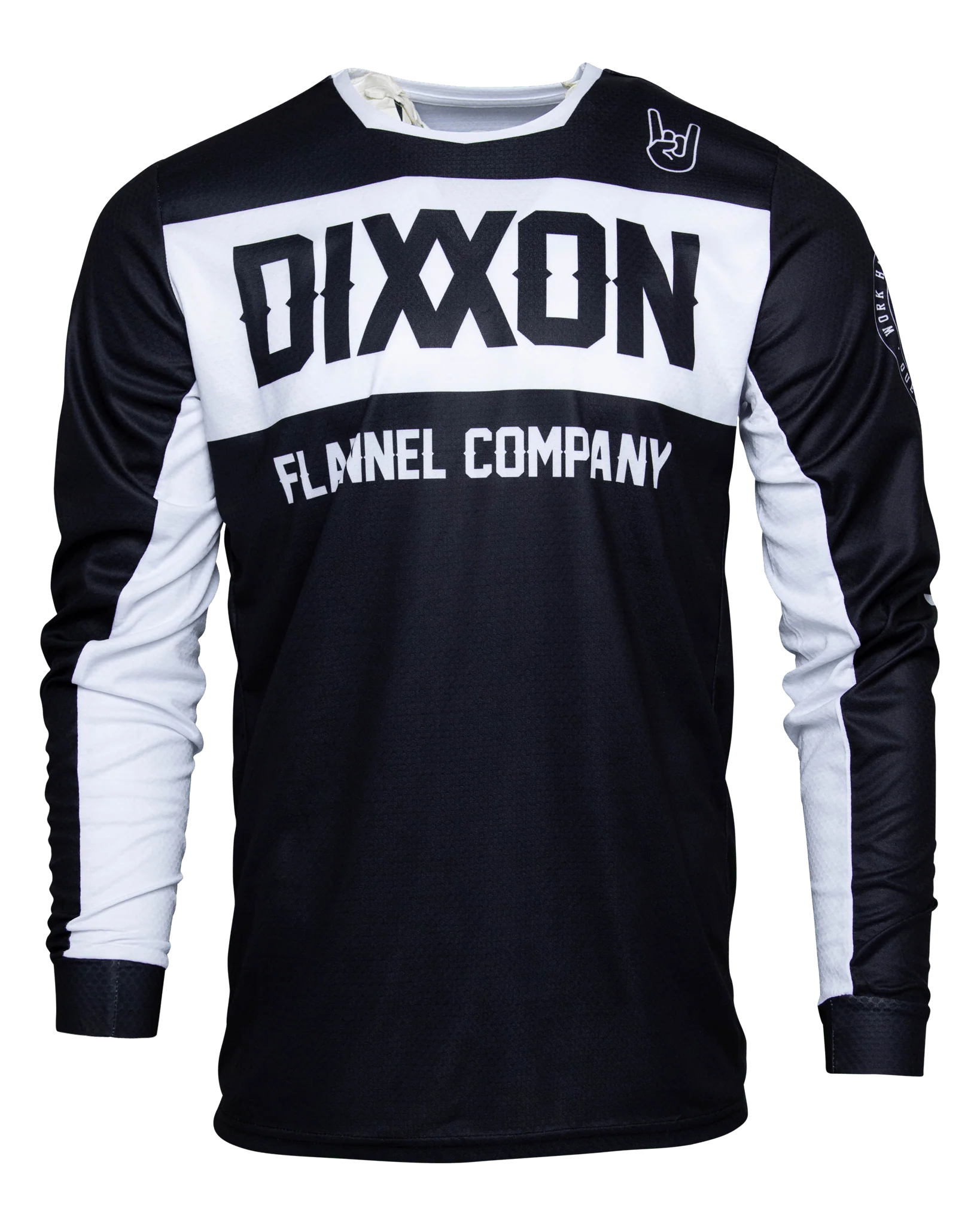 Badge Off-Road / MX Jersey - Black & White - Image 2