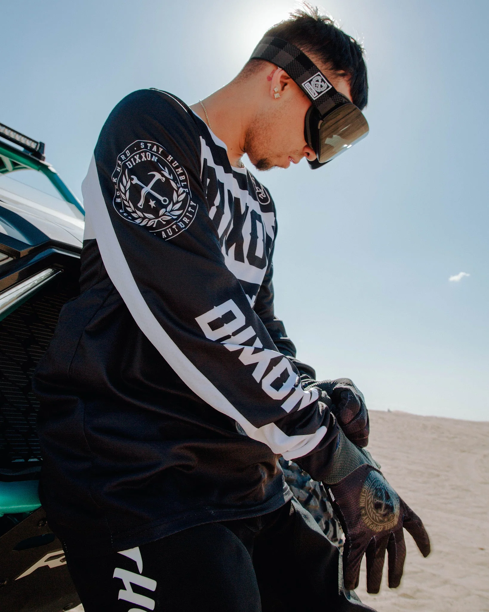 Badge Off-Road / MX Jersey - Black & White - Image 4