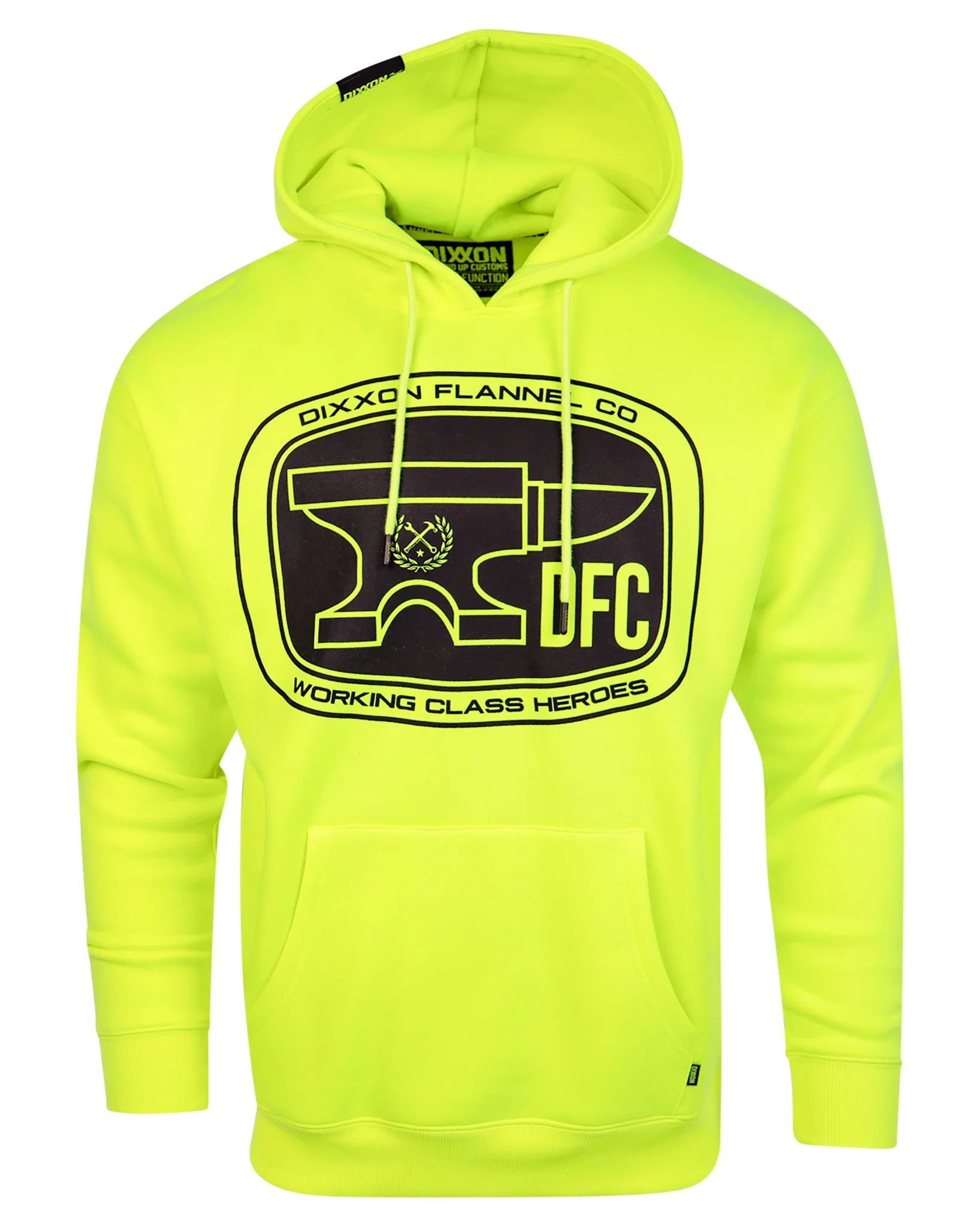 Black Checkpoint Pullover Hoodie - Safety Yellow - Image 2