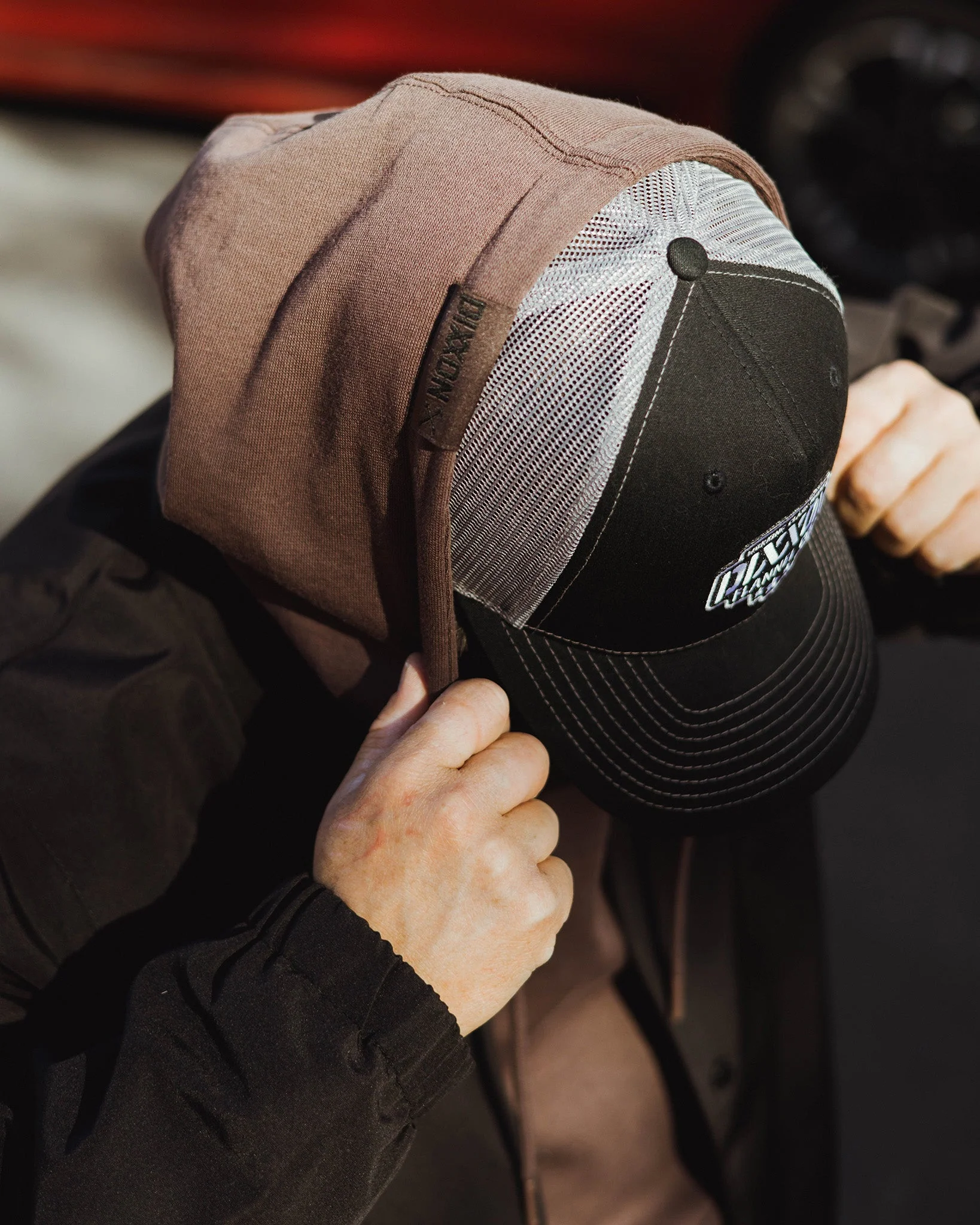 Black Crest Lightweight Pullover Hoodie - Brown - Image 7