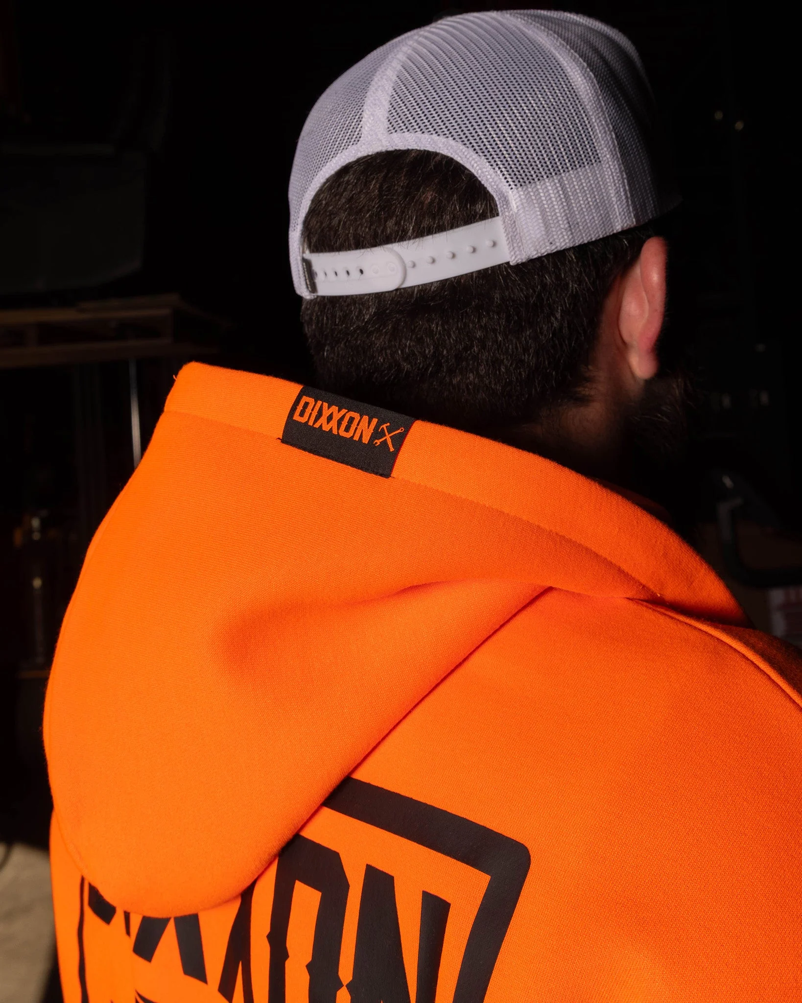 Black DFC Shield Zip Up Hoodie - Safety Orange - Image 7