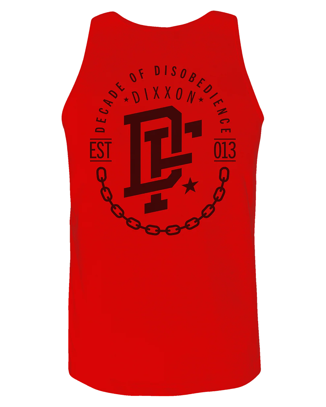 Black Disobedience Tank - Red - Image 2