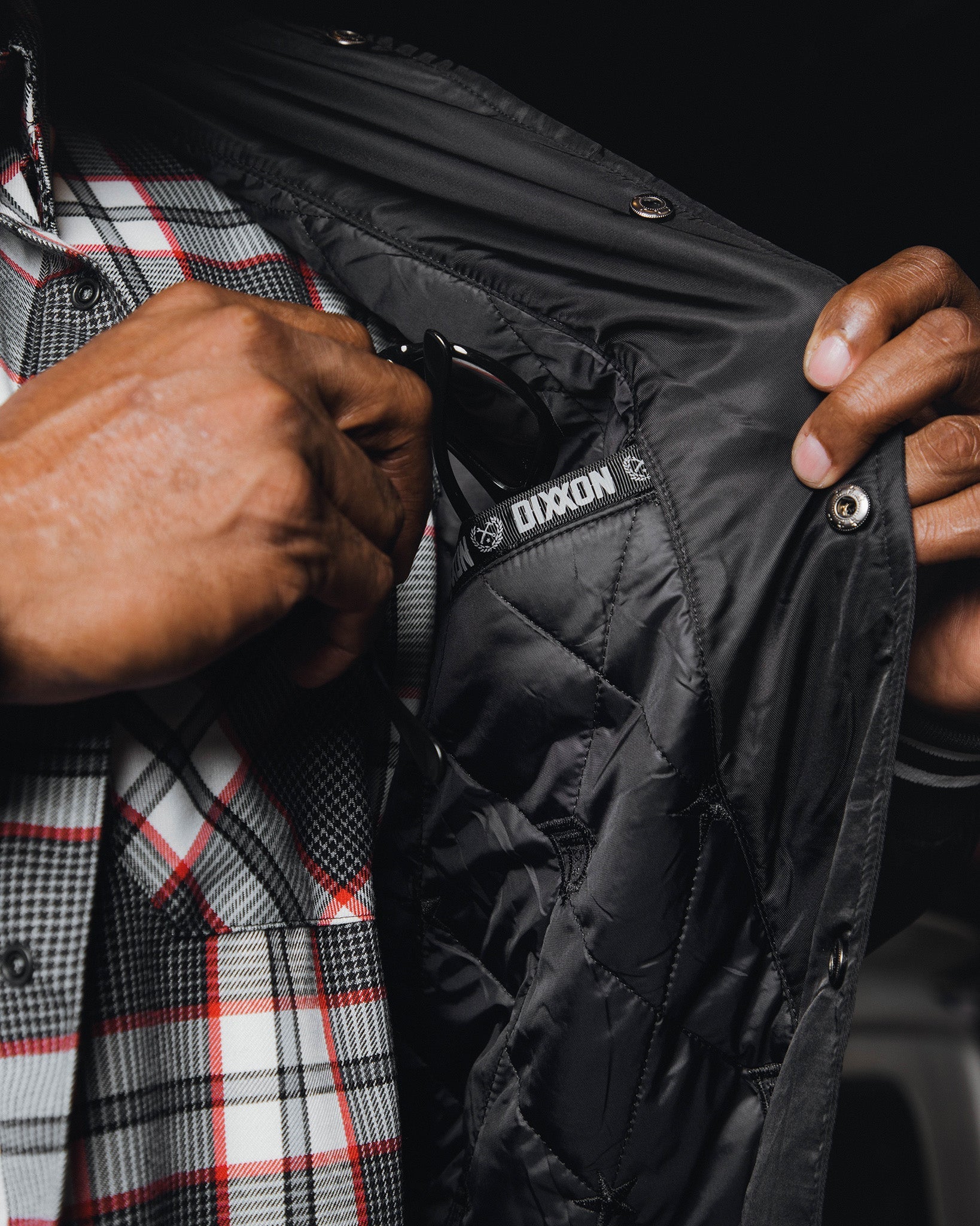 Black Pastime Nylon Varsity Jacket - Image 3