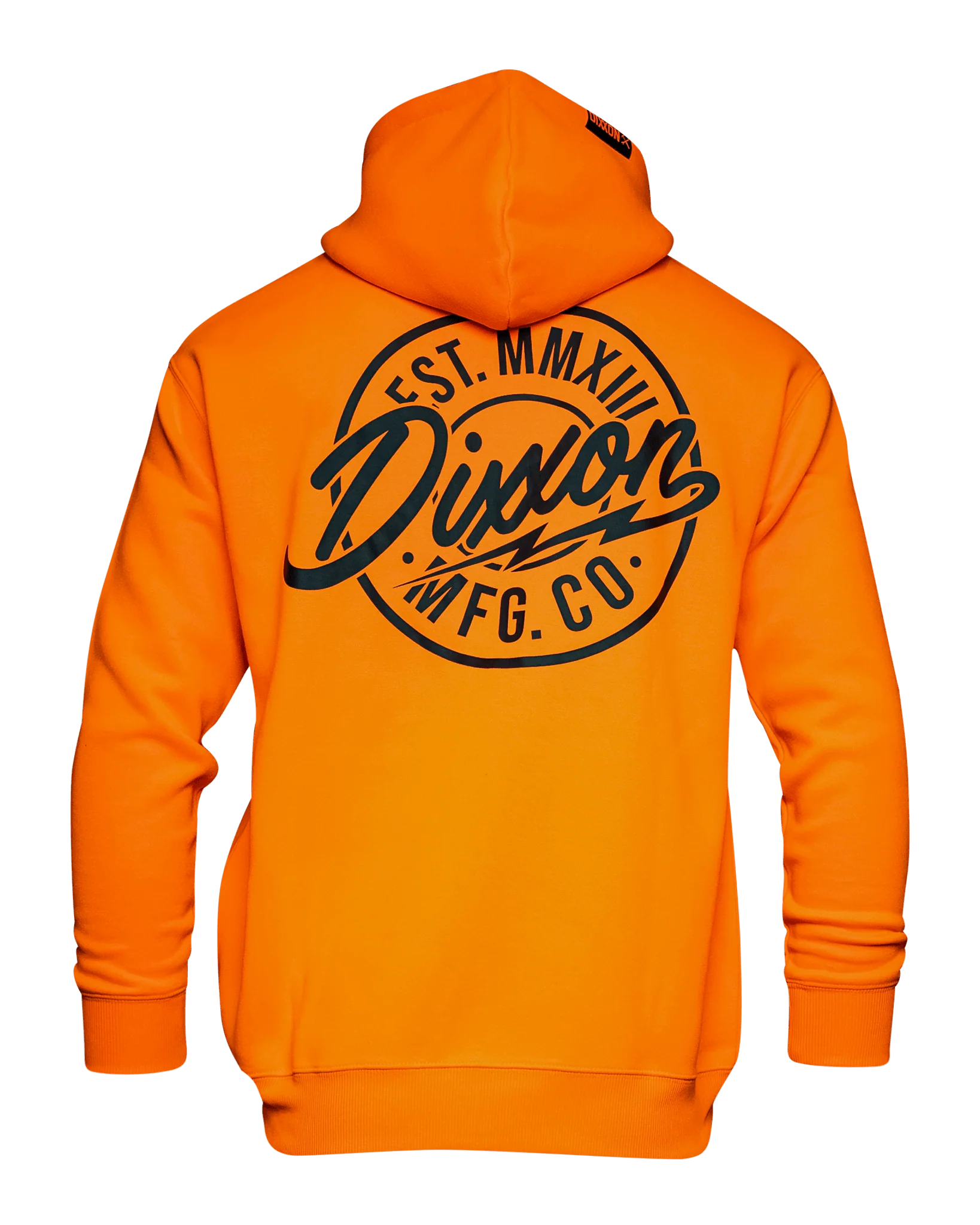 Black MFG Badge Zip Up Hoodie - Safety Orange - Image 2