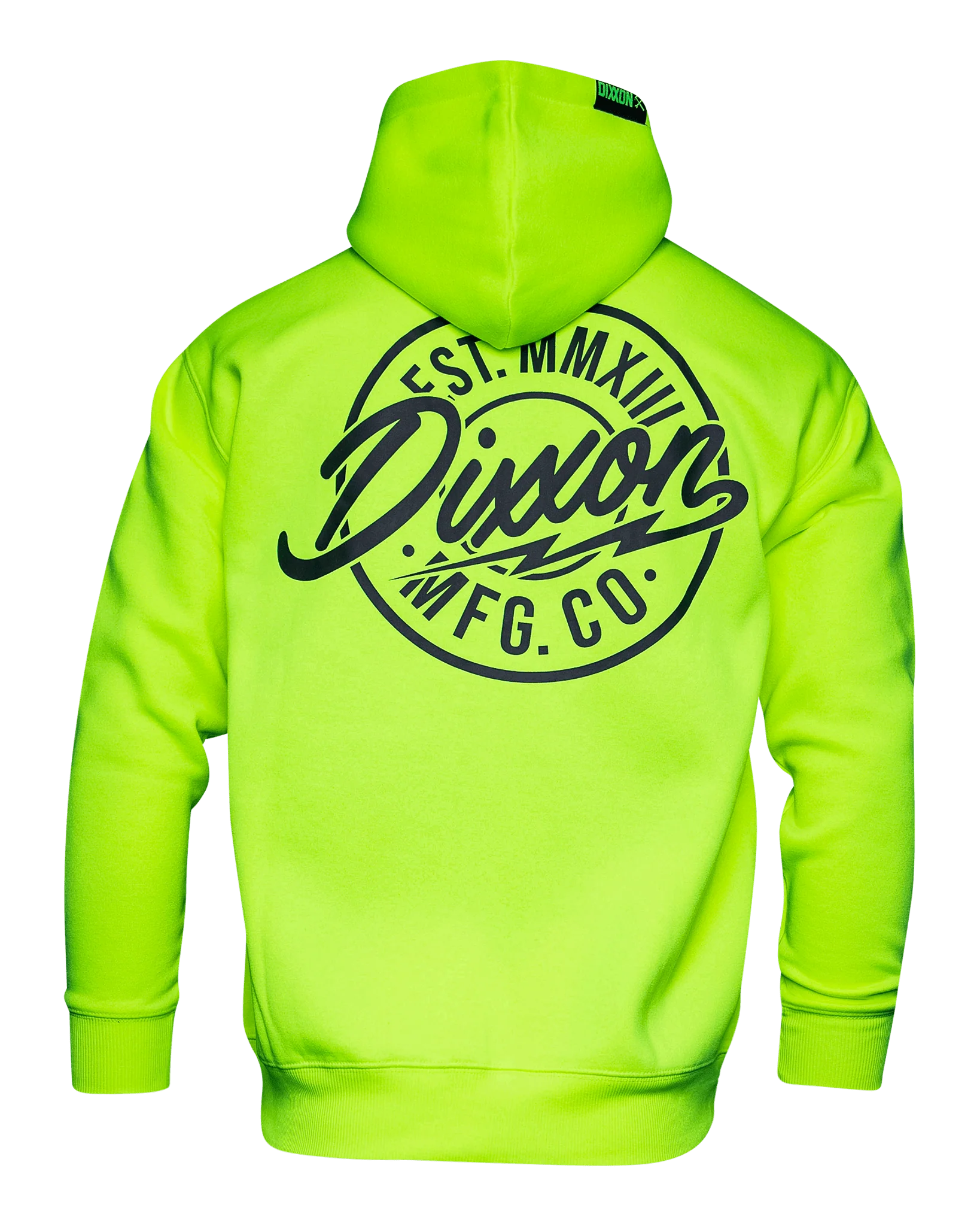 Black MFG Badge Zip Up Hoodie - Safety Yellow - Image 2