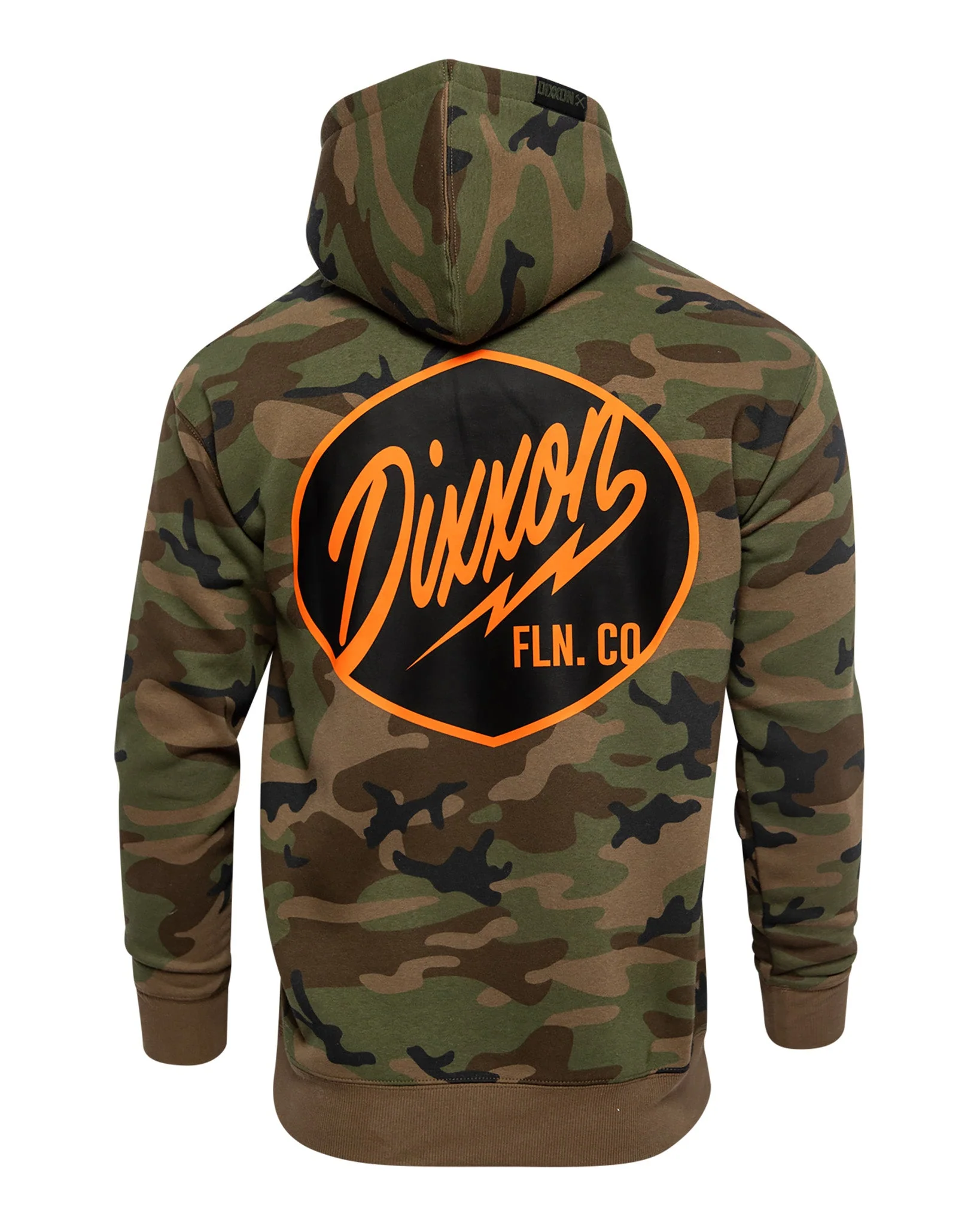 Black & Orange Esso Pullover Hoodie - Green Camo - Image 2