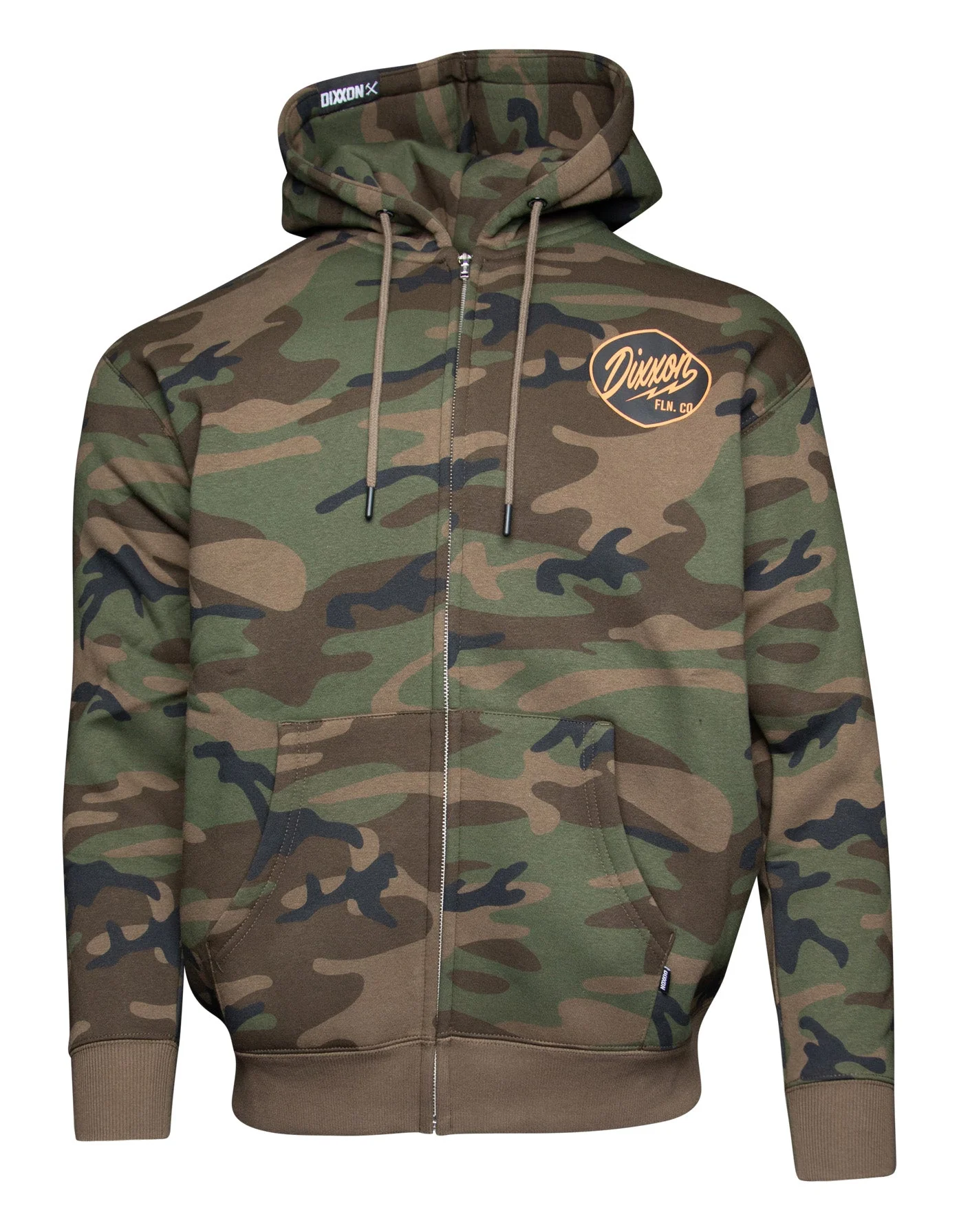 Black & Orange Esso Zip Up Hoodie - Camo - Image 2