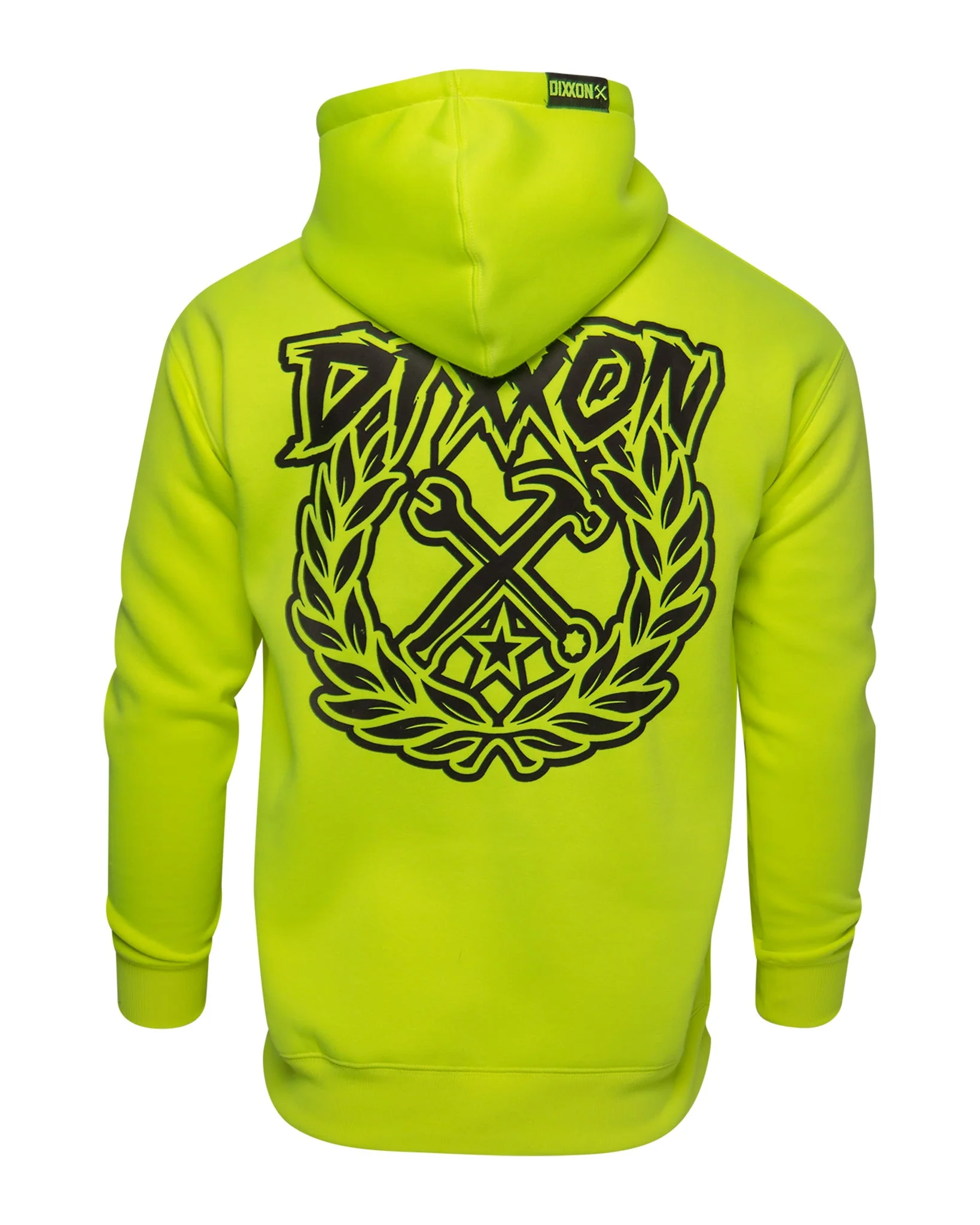 Black Party Crest  Pullover Hoodie - Safety Yellow - Image 2