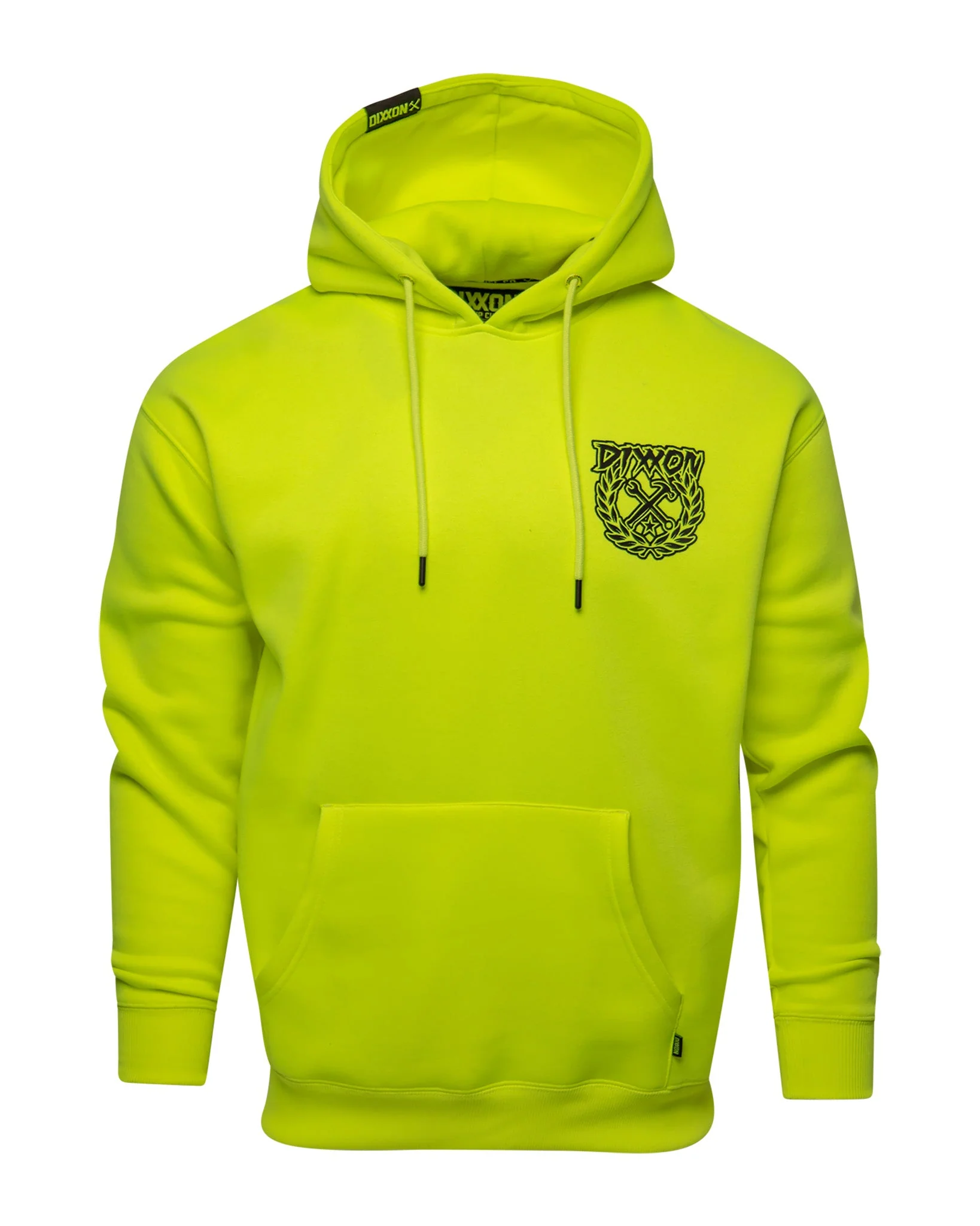 Black Party Crest  Pullover Hoodie - Safety Yellow - Image 3