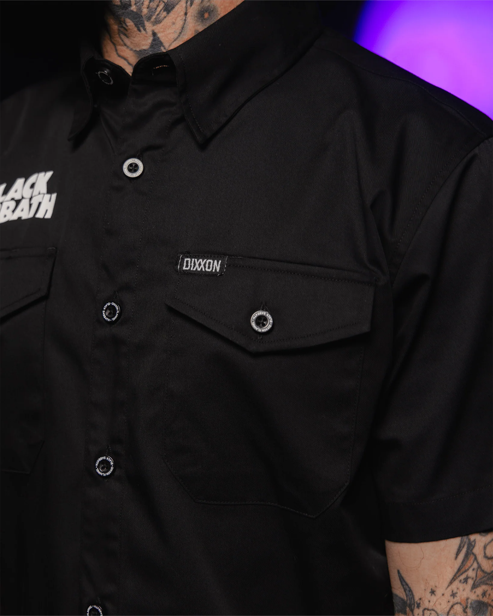 Black Sabbath WorkForce Short Sleeve Work Shirt - Black - Image 8