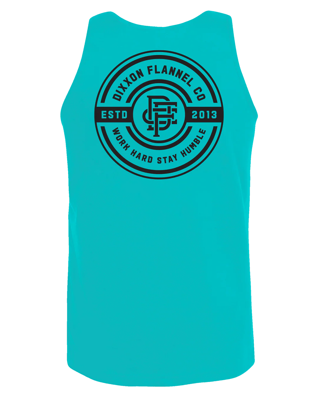 Black Work Hard Badge Tank - Tiffany - Image 2