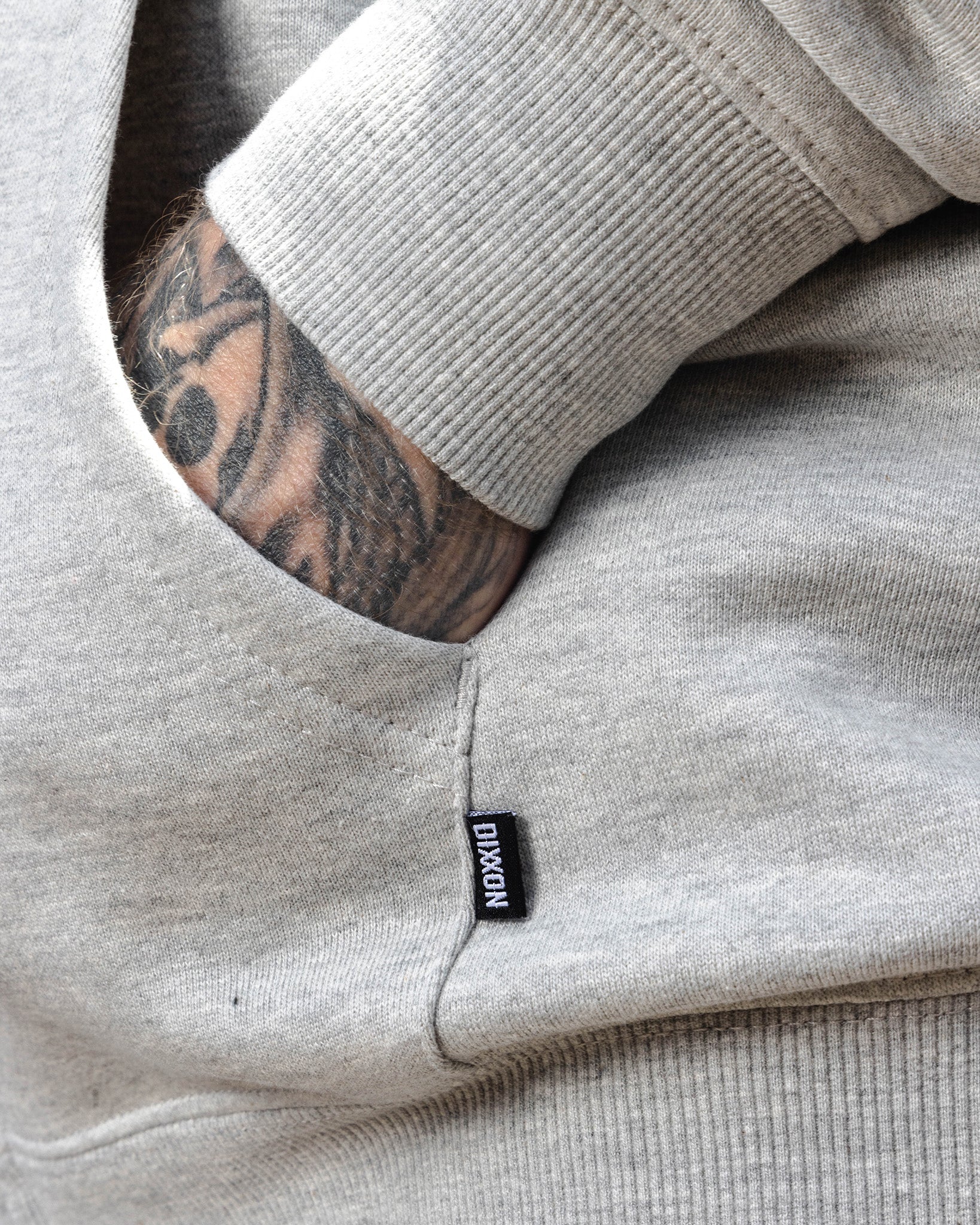 Black Working Class Logo Zip Up Hoodie - Heather Gray - Image 6
