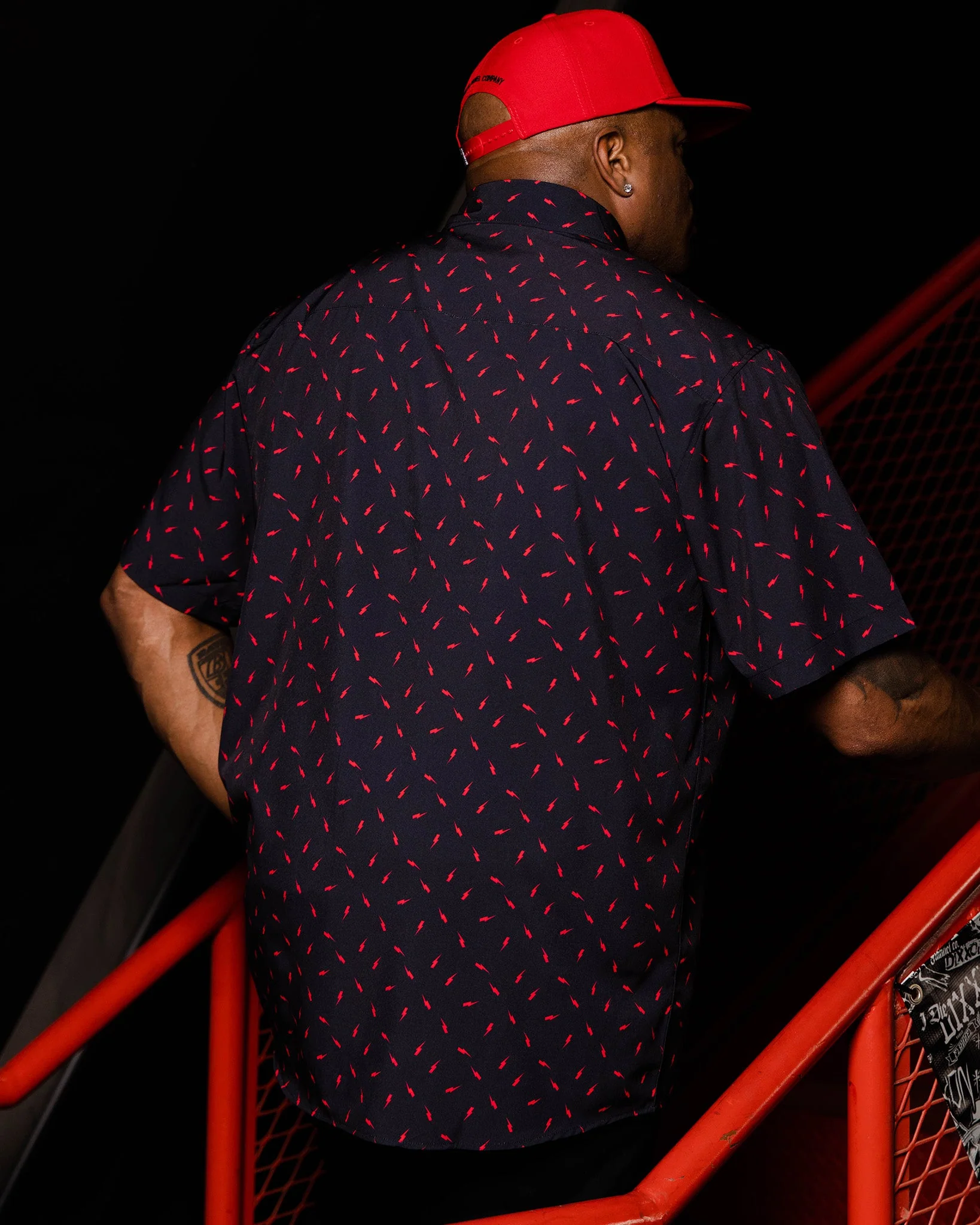 Bolt Party Shirt - Black & Red - Image 4