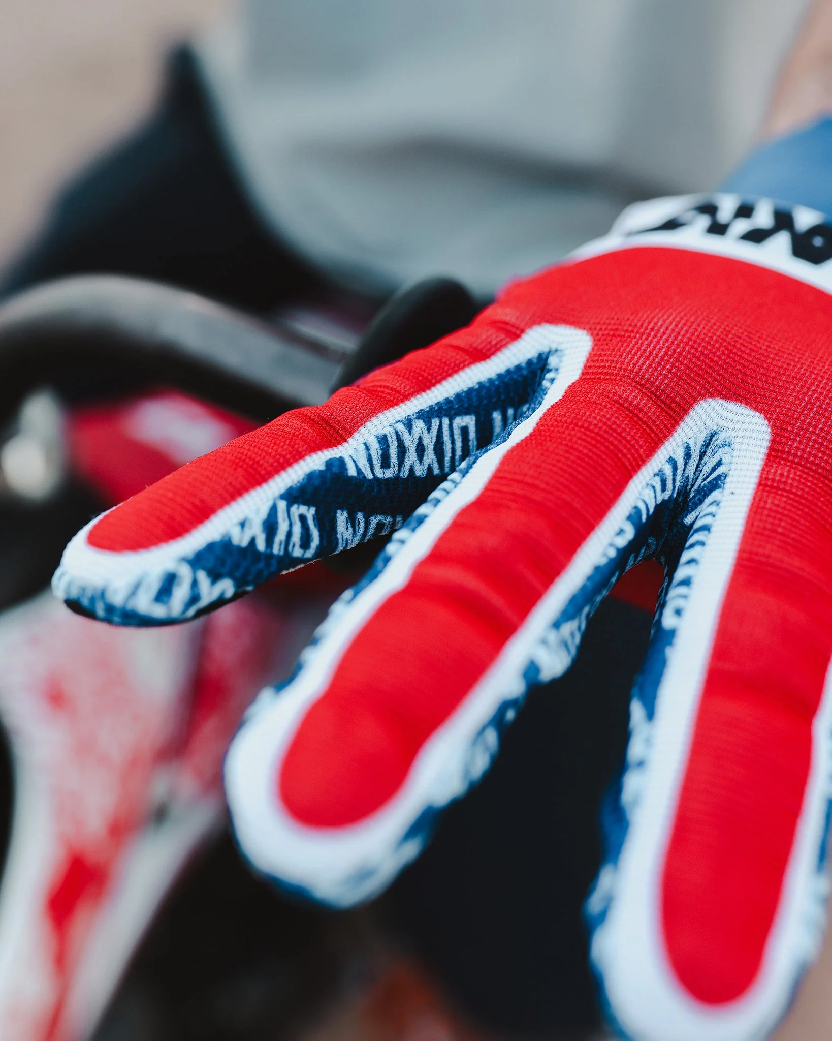 BRAAP Moto Gloves - Red, White, & Blue - Image 2