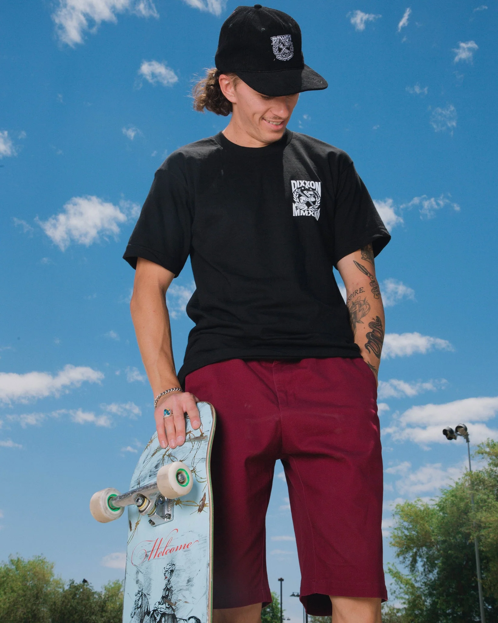 Chino Shorts - Maroon - Image 4