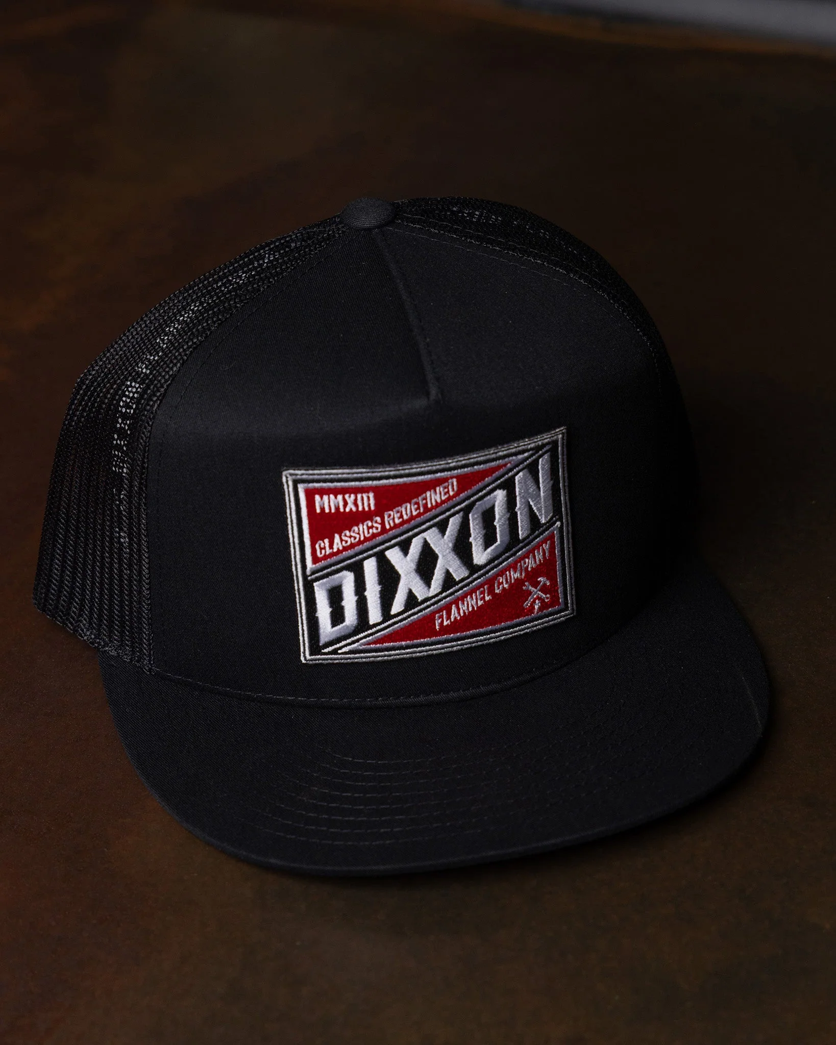 Classics Redefined Flat Bill Trucker Snapback - Red, White, & Black - Image 3