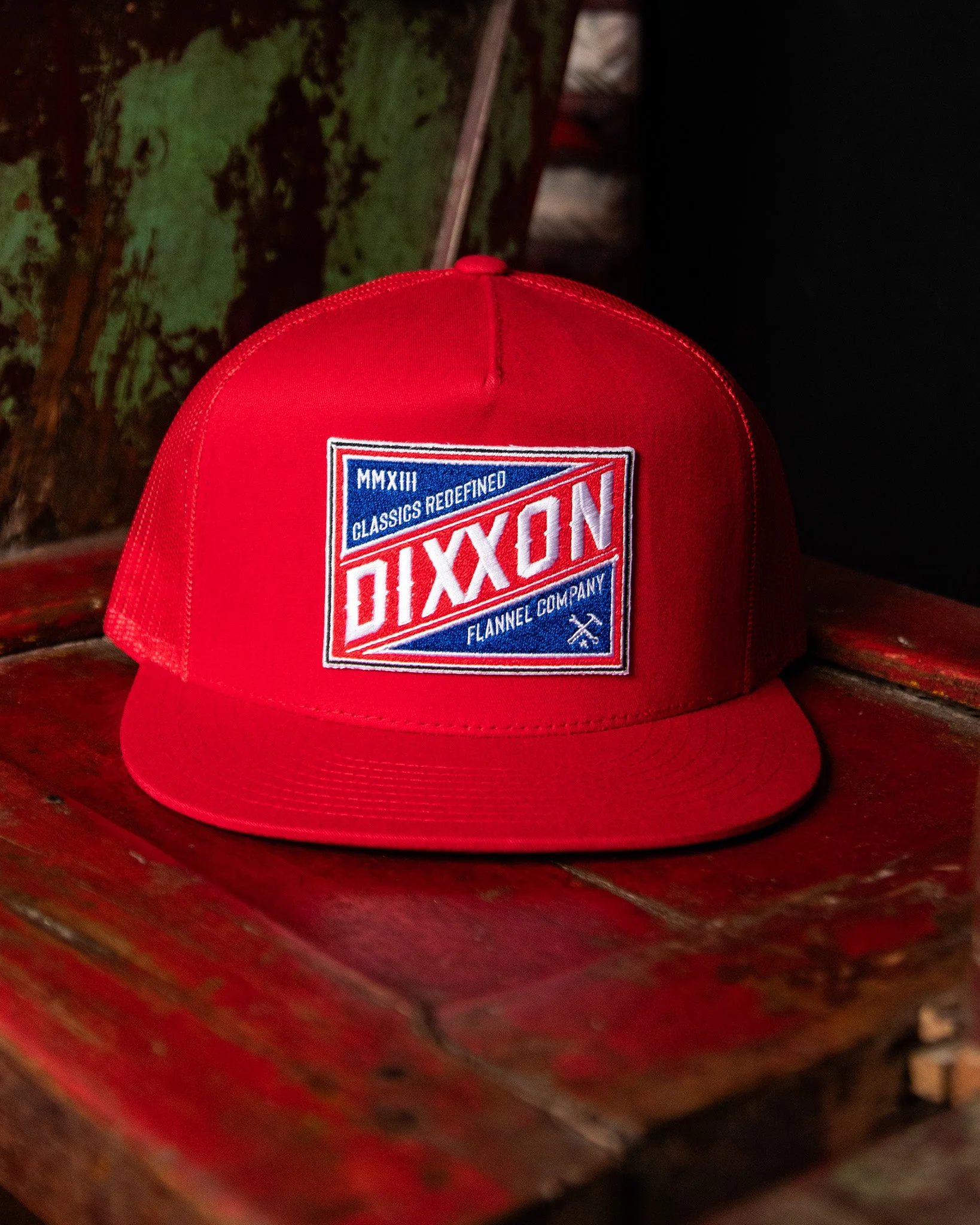Classics Redefined Flat Bill Trucker Snapback - Red, White, & Blue - Image 2
