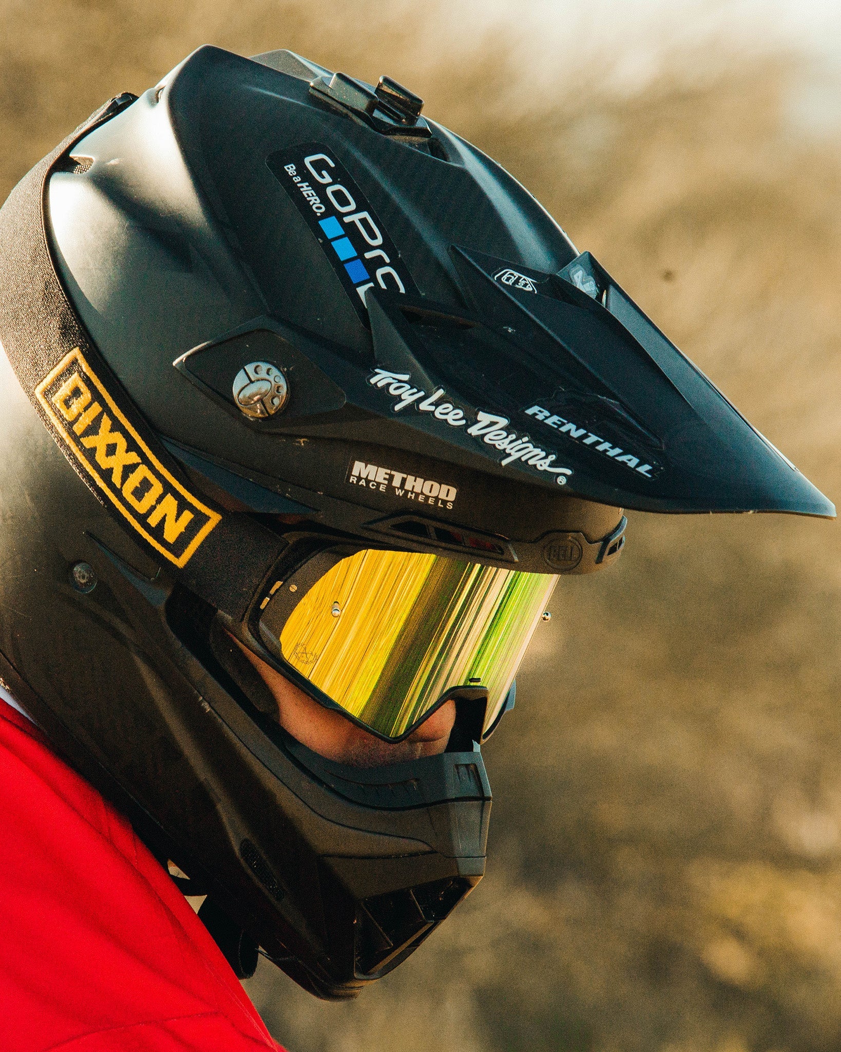 Contender MX Goggles - Black & Gold / REVO Gold Lens - Image 3