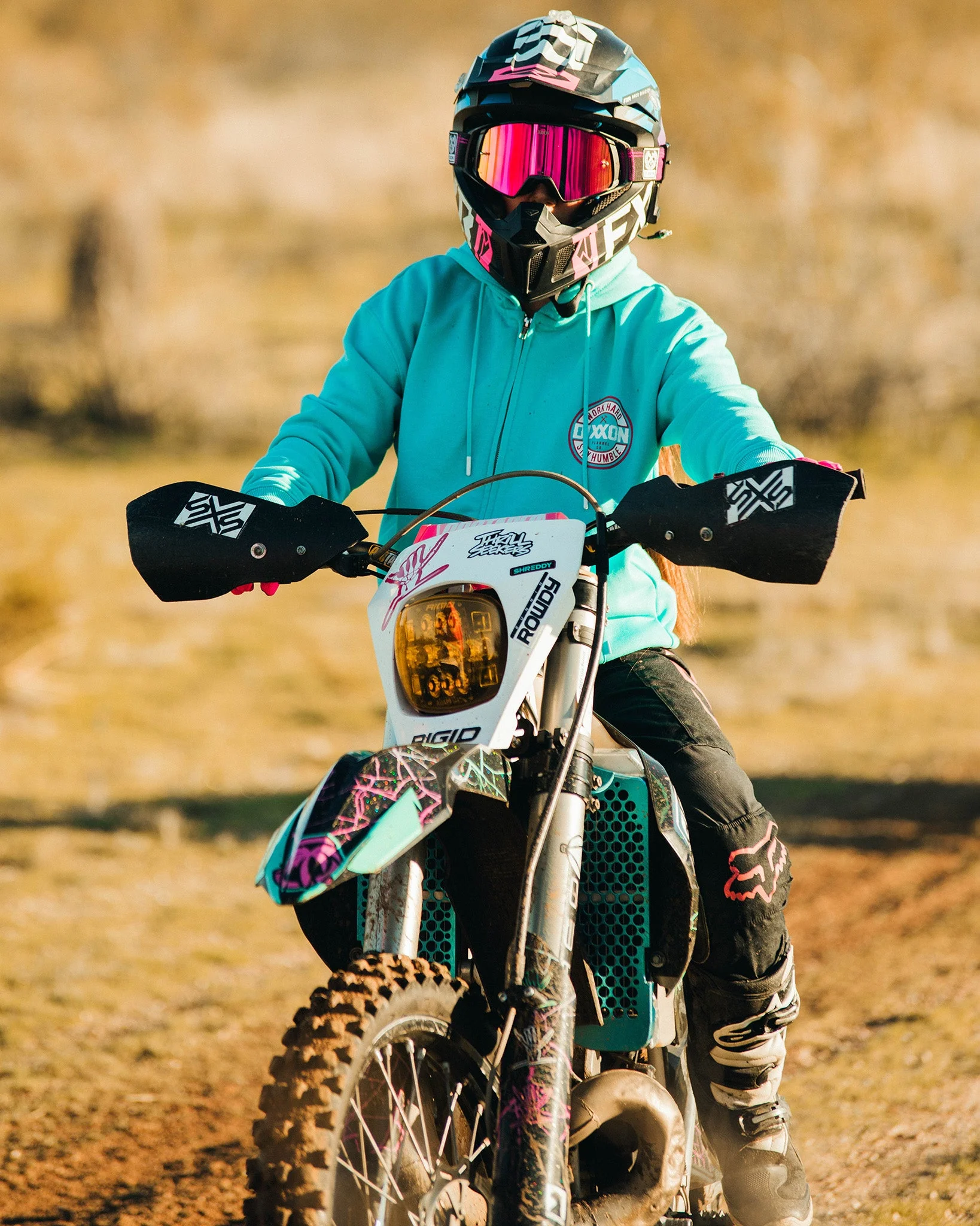 Contender PRO MX Goggles - Pink Plaid / REVO Pink Lens - Image 3