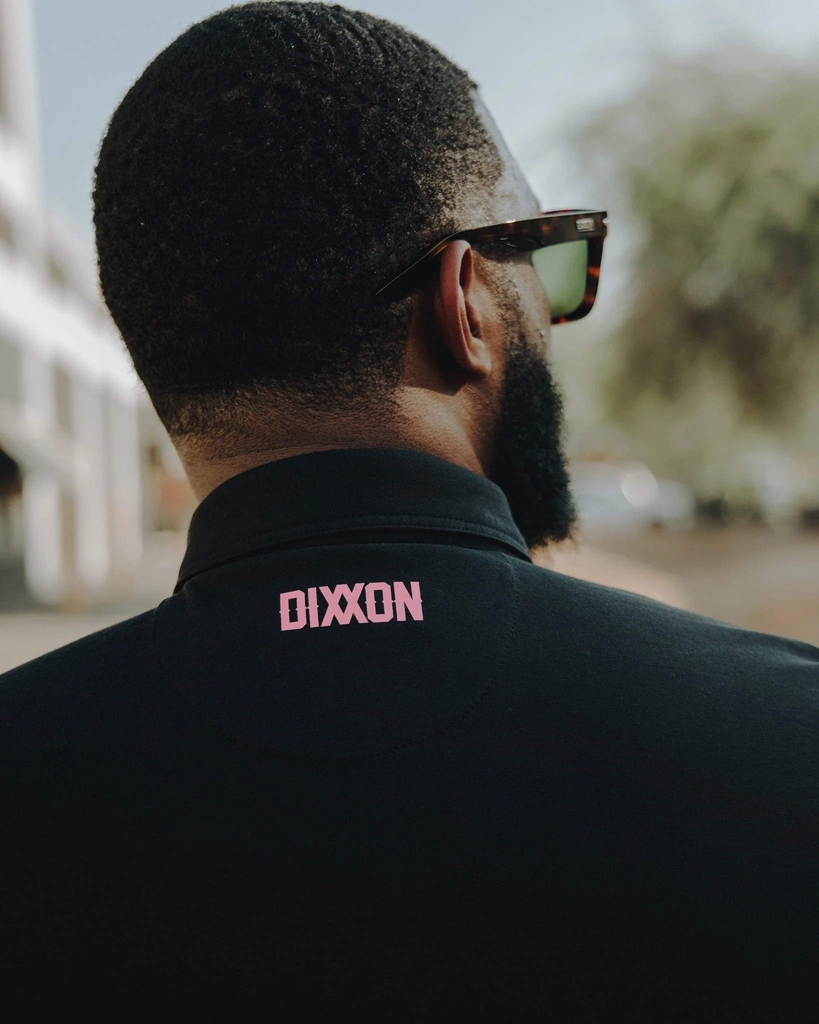 Coral Floral Premium Polo - Black - Image 2