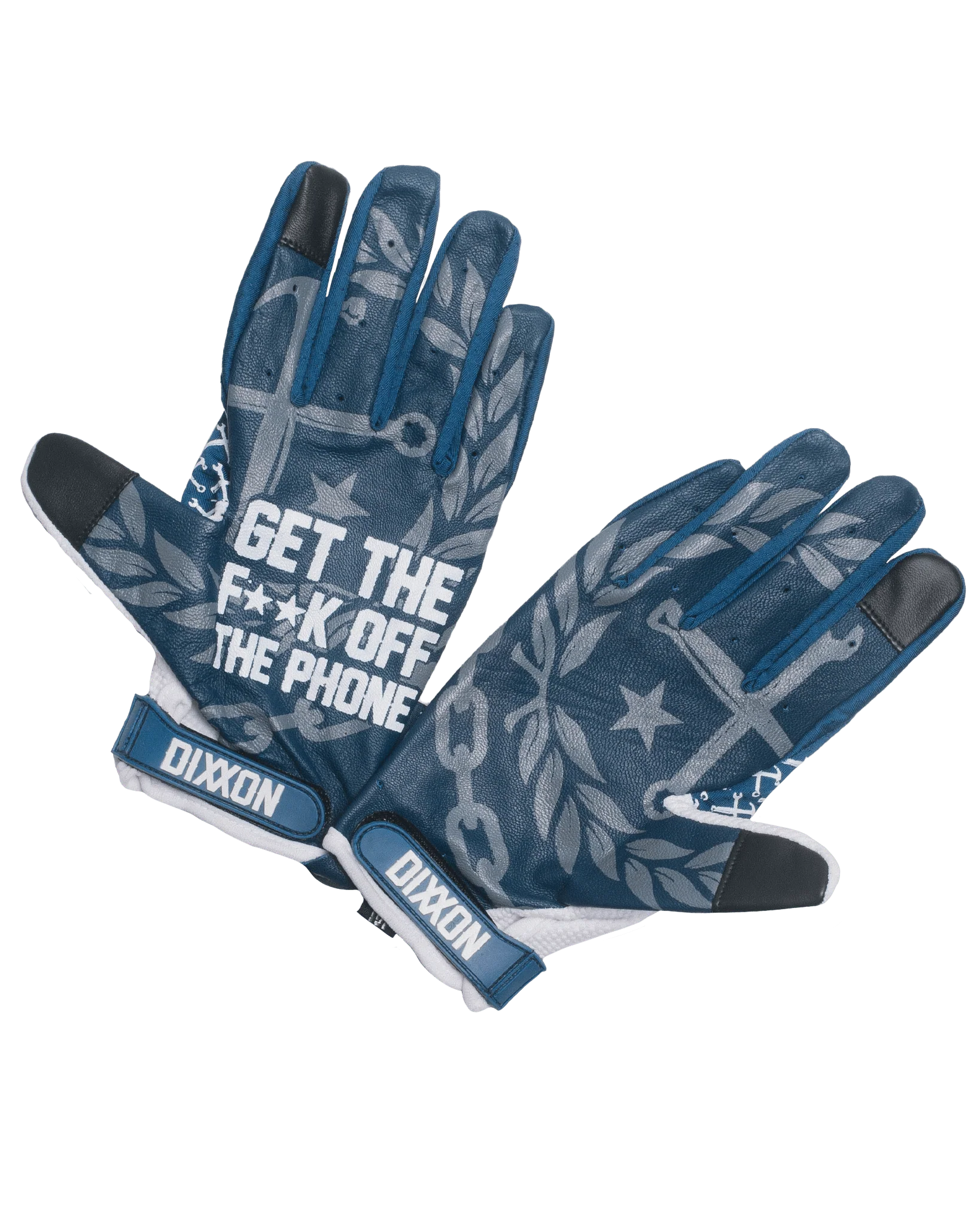 Corpo Moto Gloves - Navy & White - Image 3