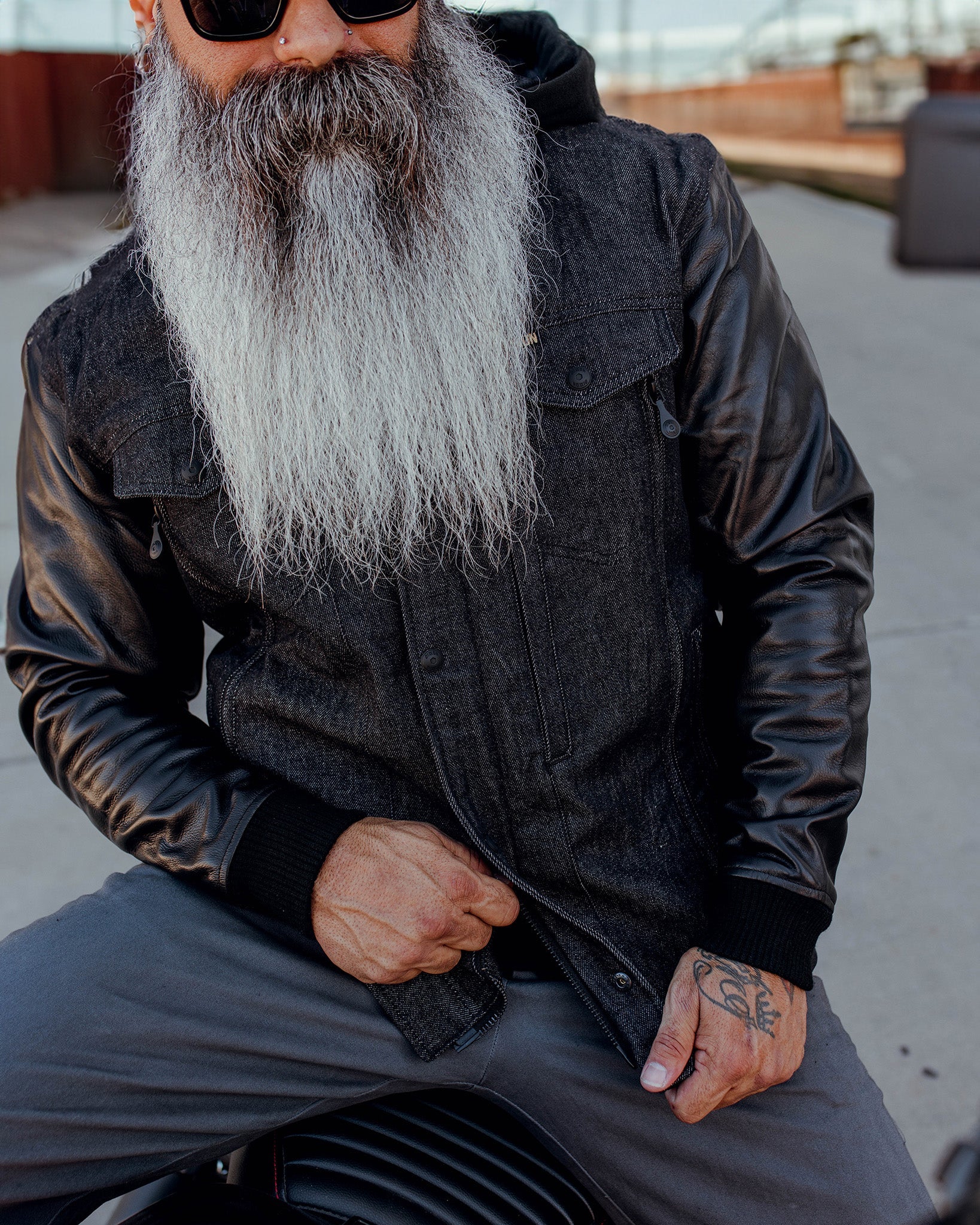 Dillinger Denim & Leather Jacket - Black - Image 4