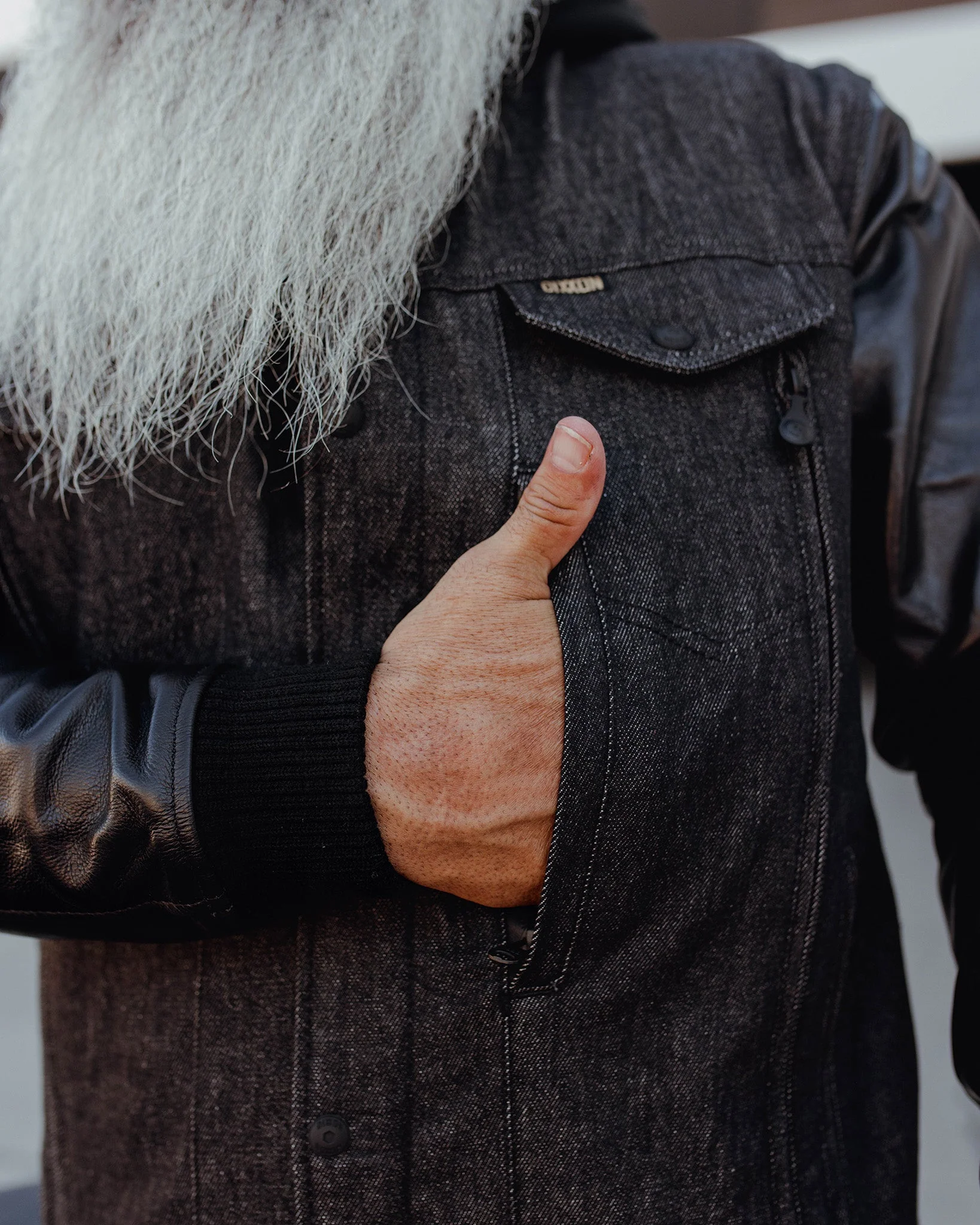 Dillinger Denim & Leather Jacket - Black - Image 5