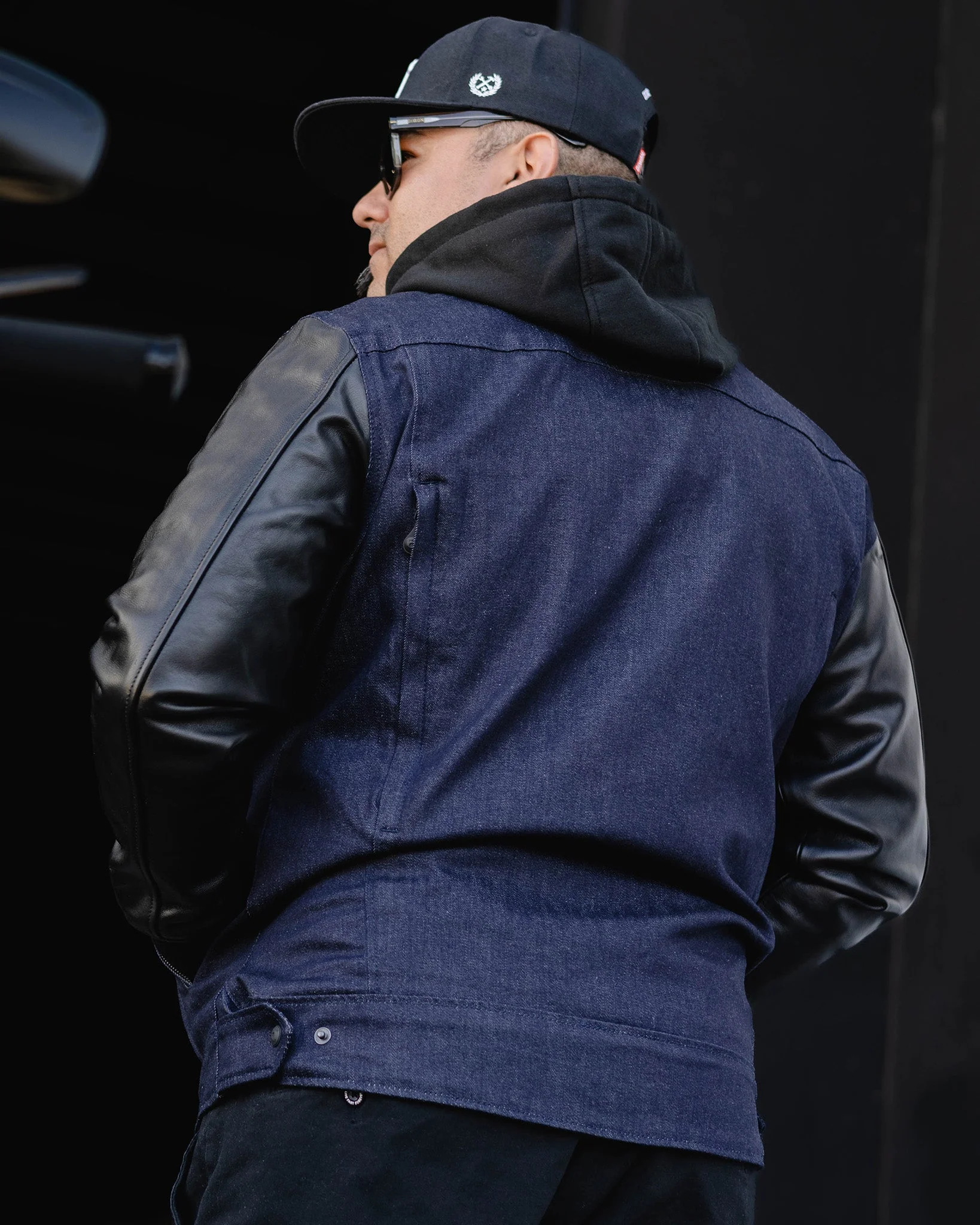 Dillinger Denim & Leather Jacket - Blue Denim - Image 2