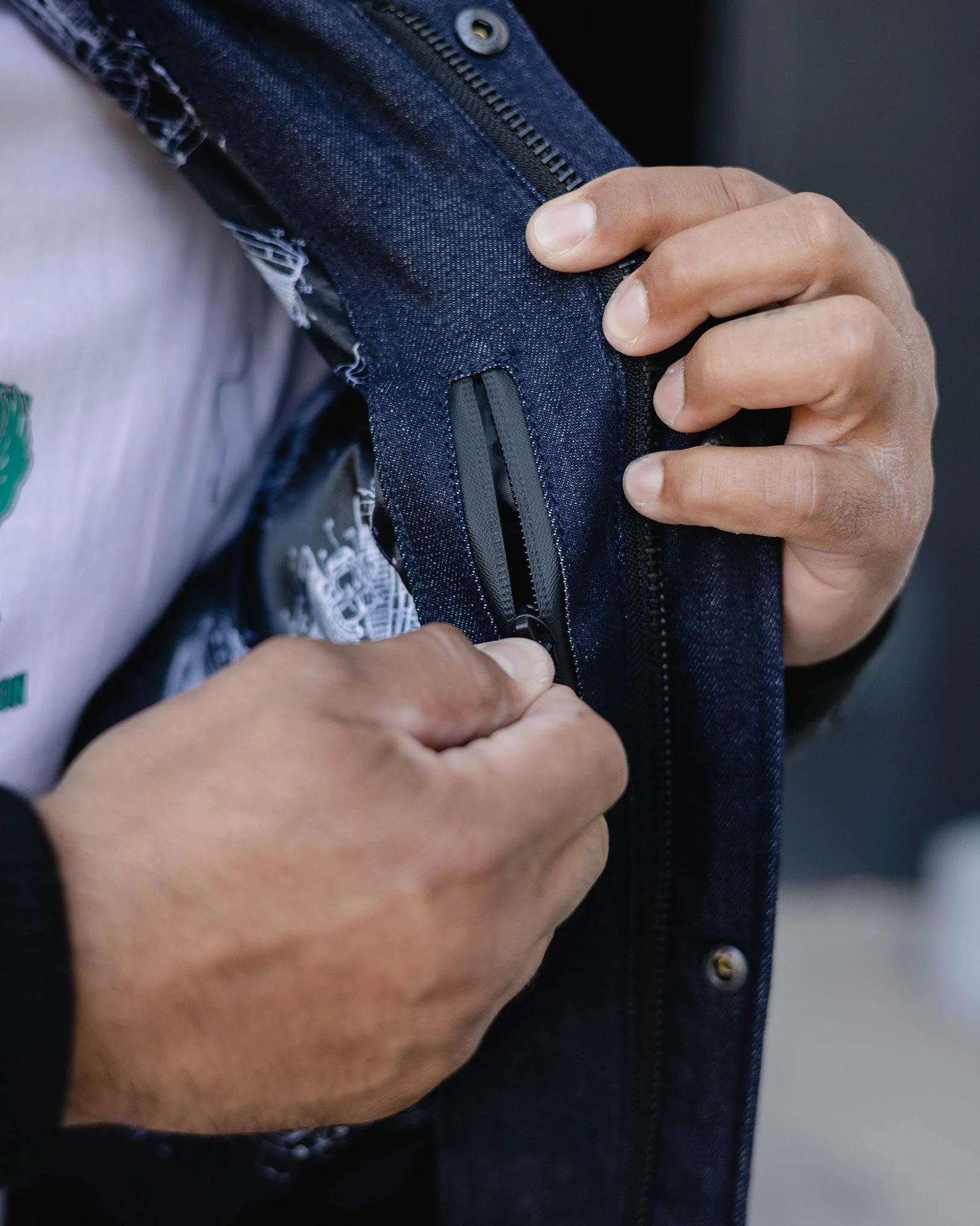 Dillinger Denim & Leather Jacket - Blue Denim - Image 7