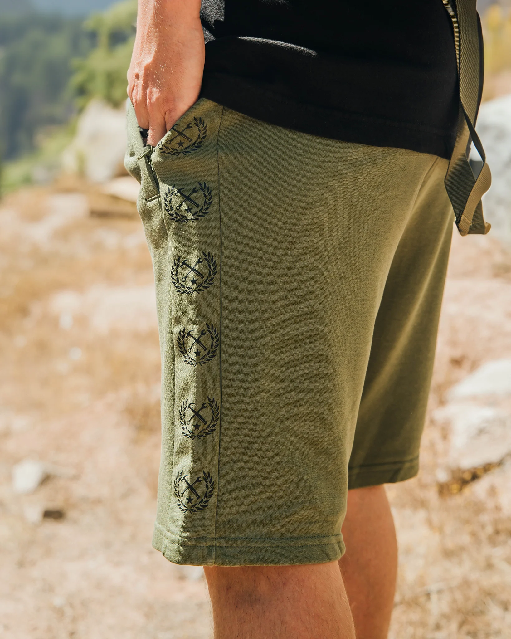 Track Shorts - O.D. Green - Image 2