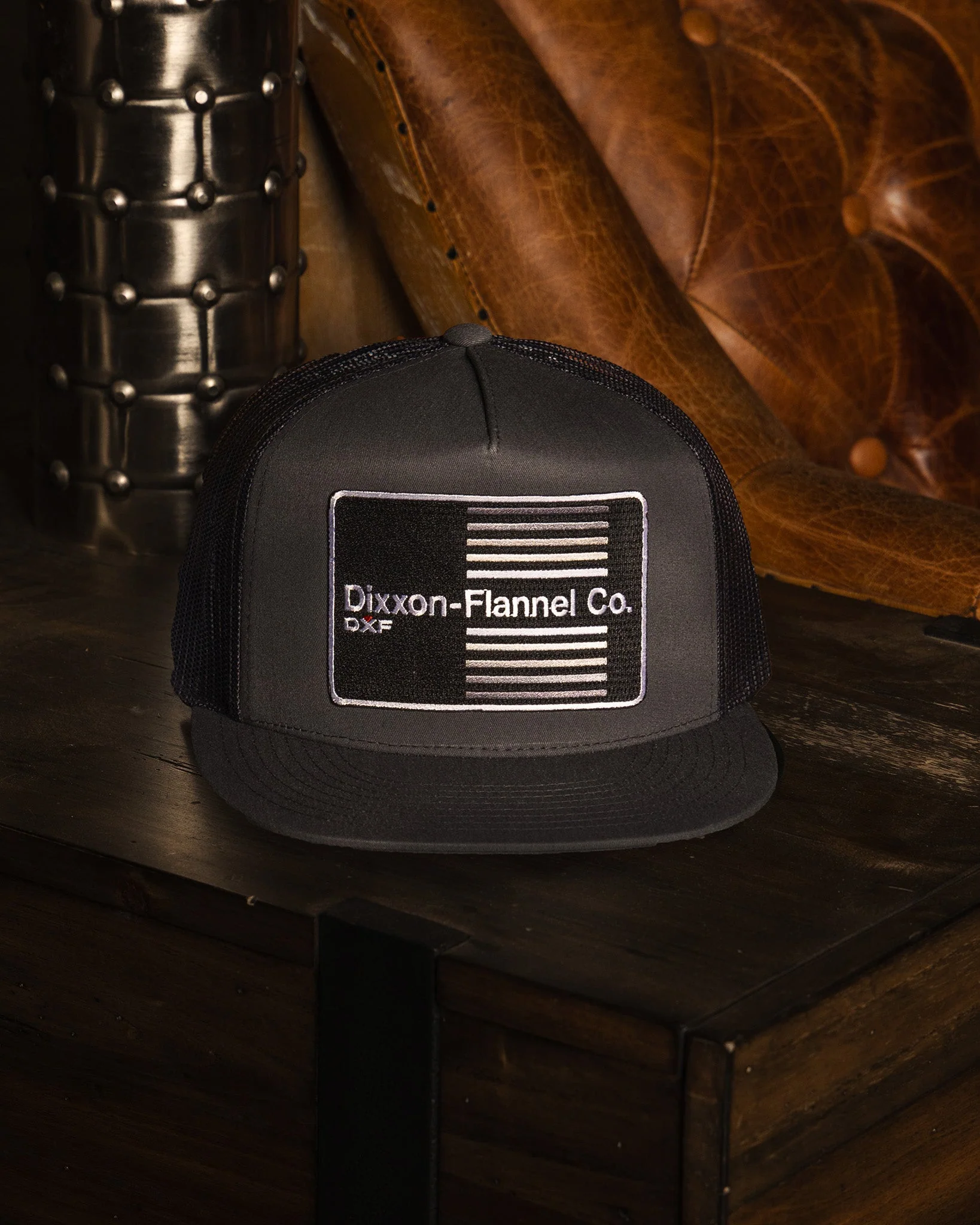 DXF Stripe Flat Bill Trucker Snapback - Image 4