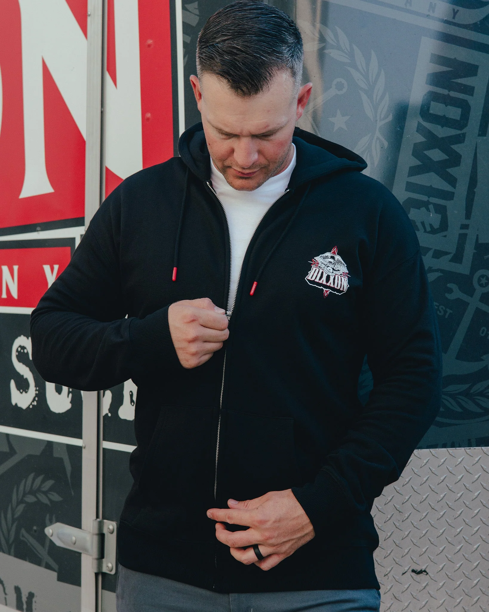 Eagle Eye Zip Up - Black - Image 2
