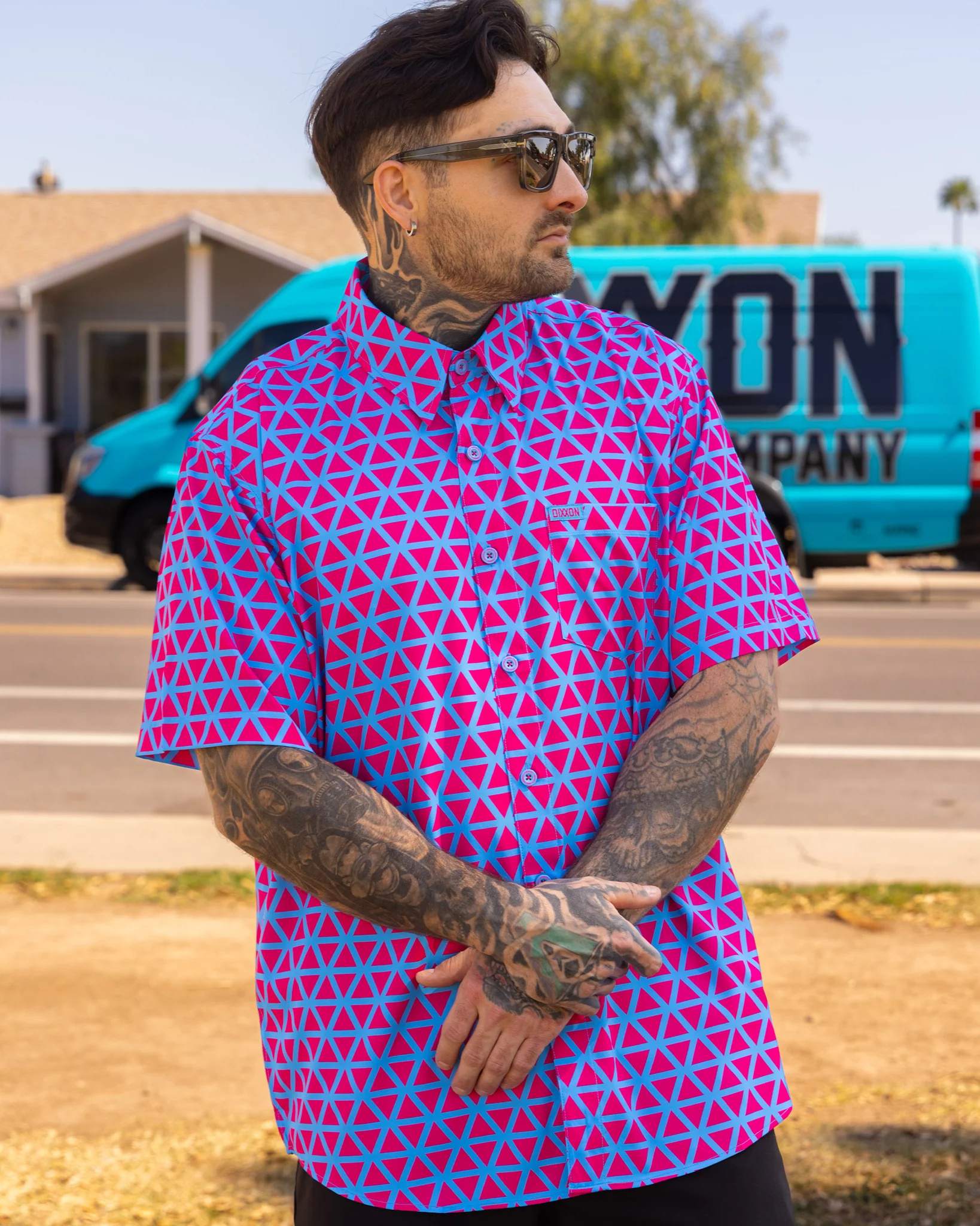 Enigma Party Shirt - Pink & Blue - Image 9