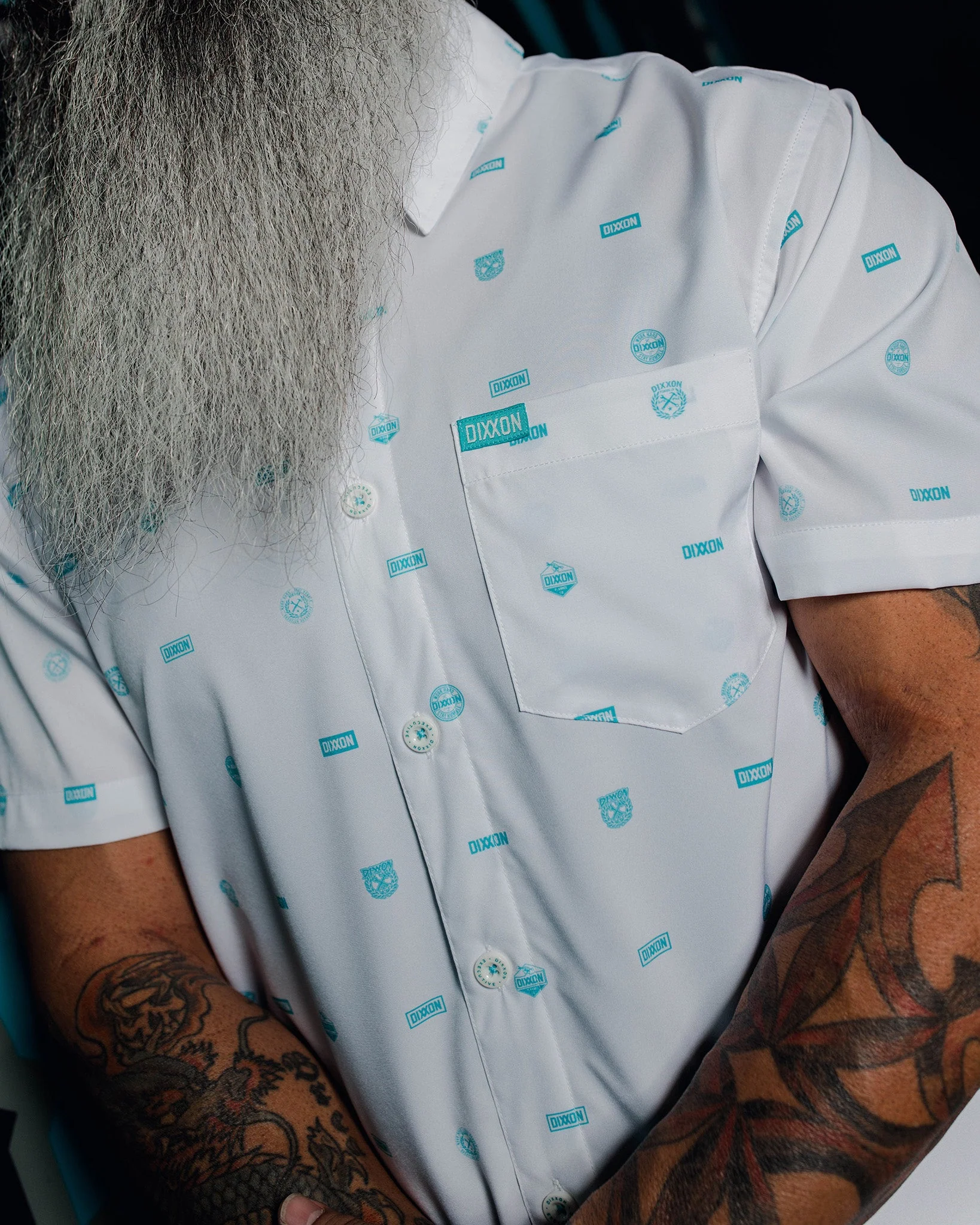 Executive Party Shirt - White & Tiffany - Image 3