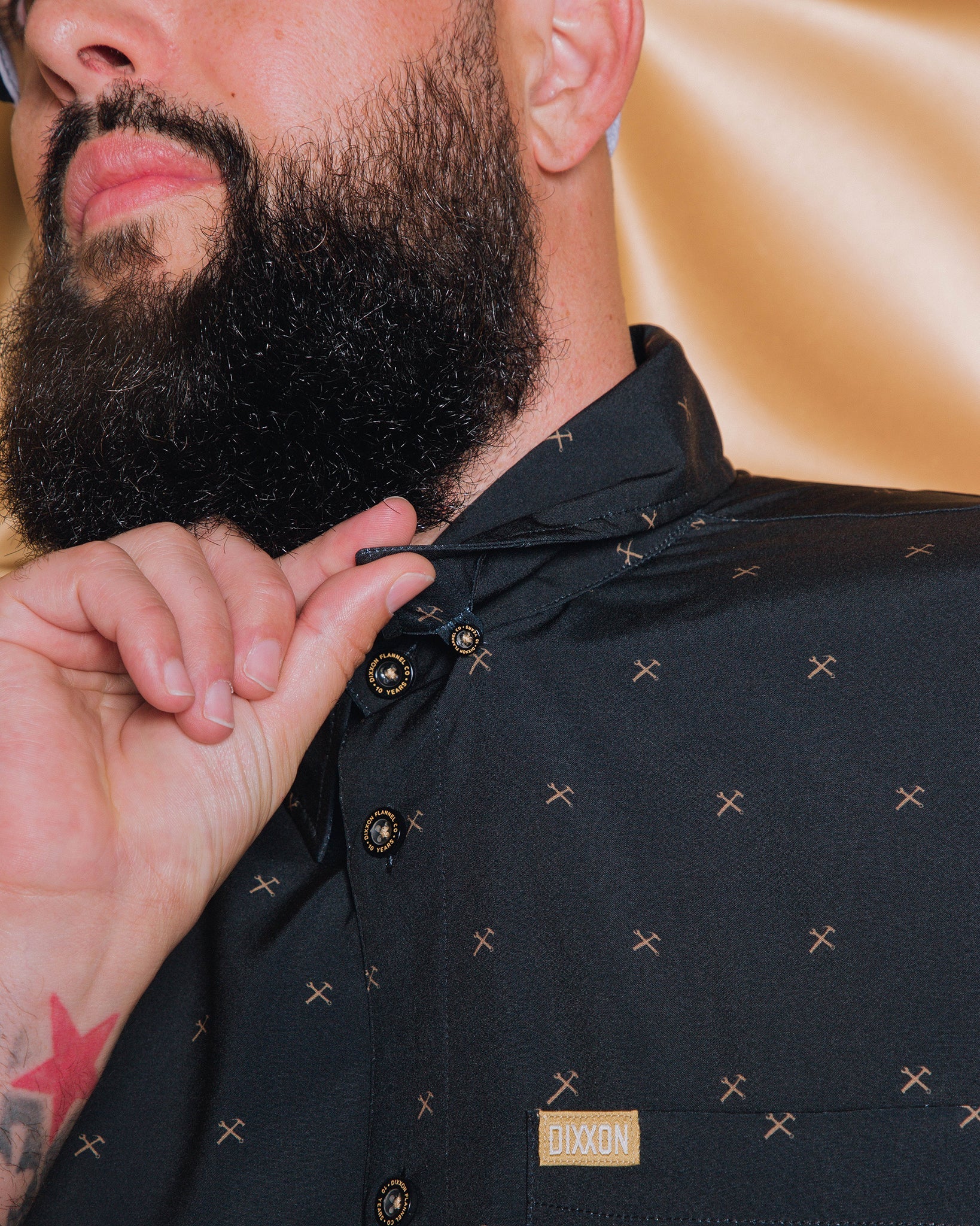 Finney Party Shirt - Black & Gold - Image 7