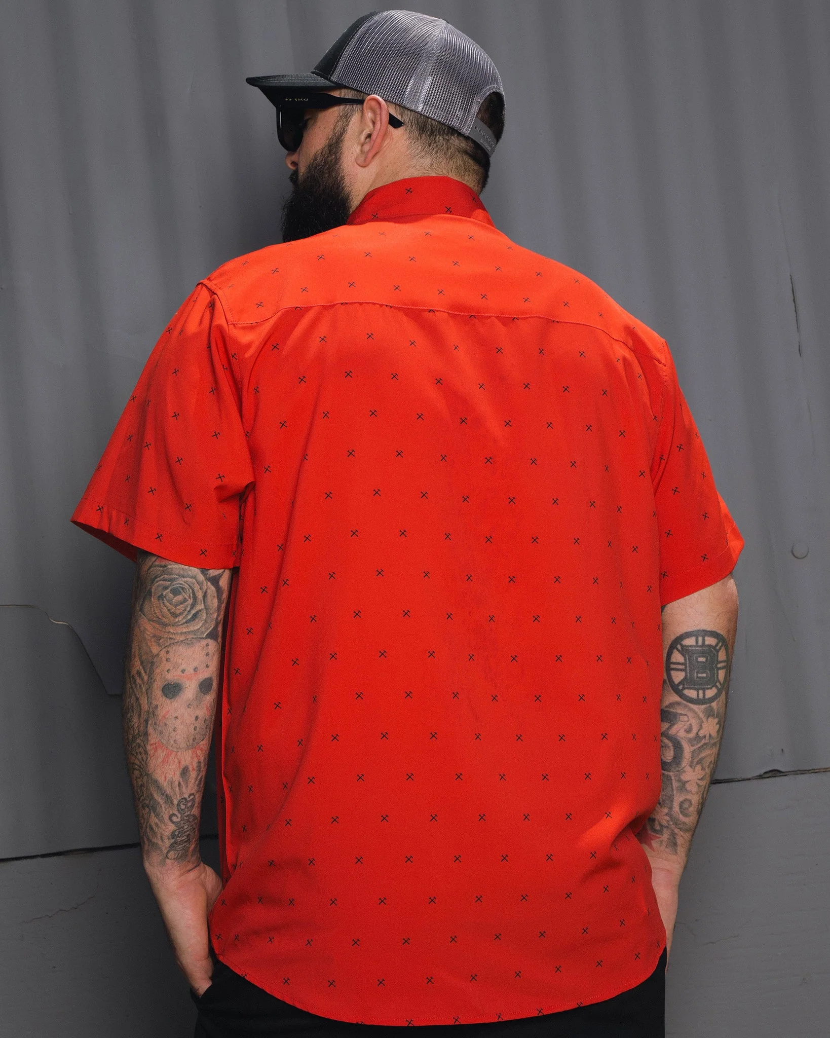 Finney Party Shirt - Red & Black - Image 3