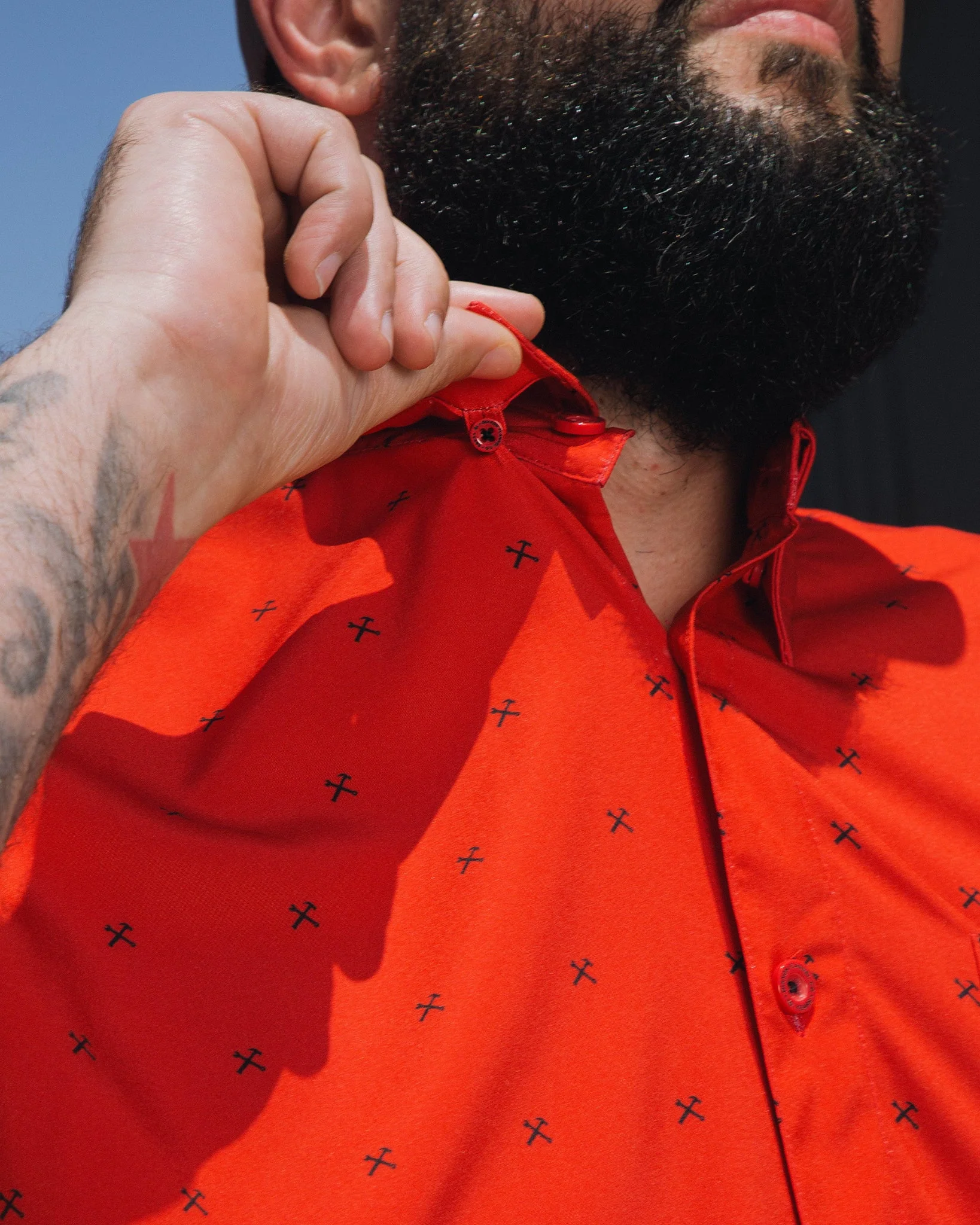 Finney Party Shirt - Red & Black - Image 4