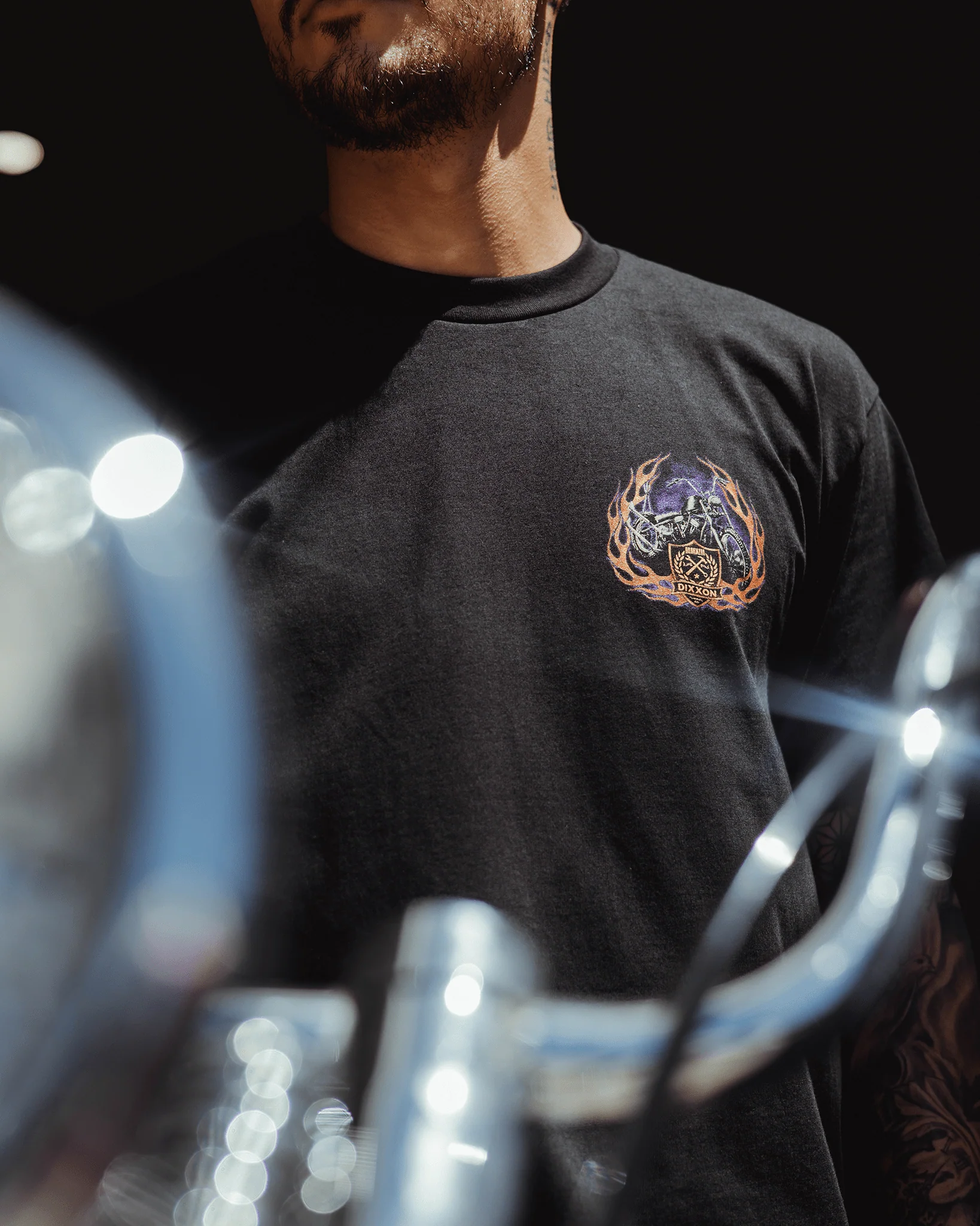 Fire Crest T-Shirt - Black - Image 4