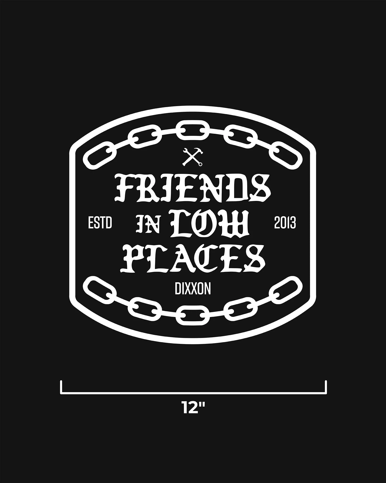 Friends in Low Places 12" Die Cut Sticker - Image 2