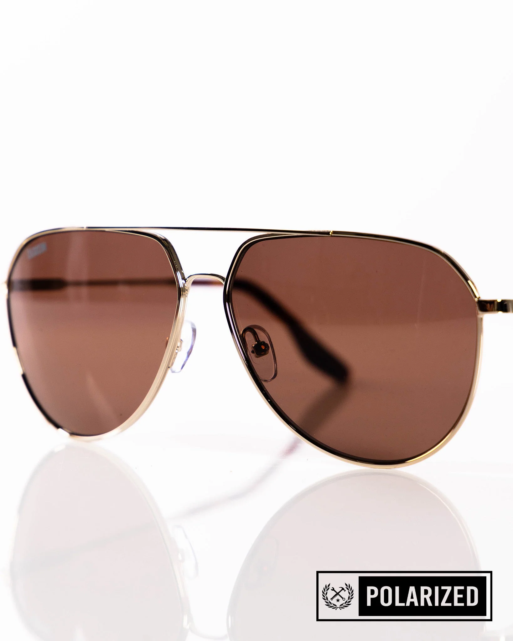 Goose Sunglasses - Gloss Gold & Bronze Polarized - Image 5