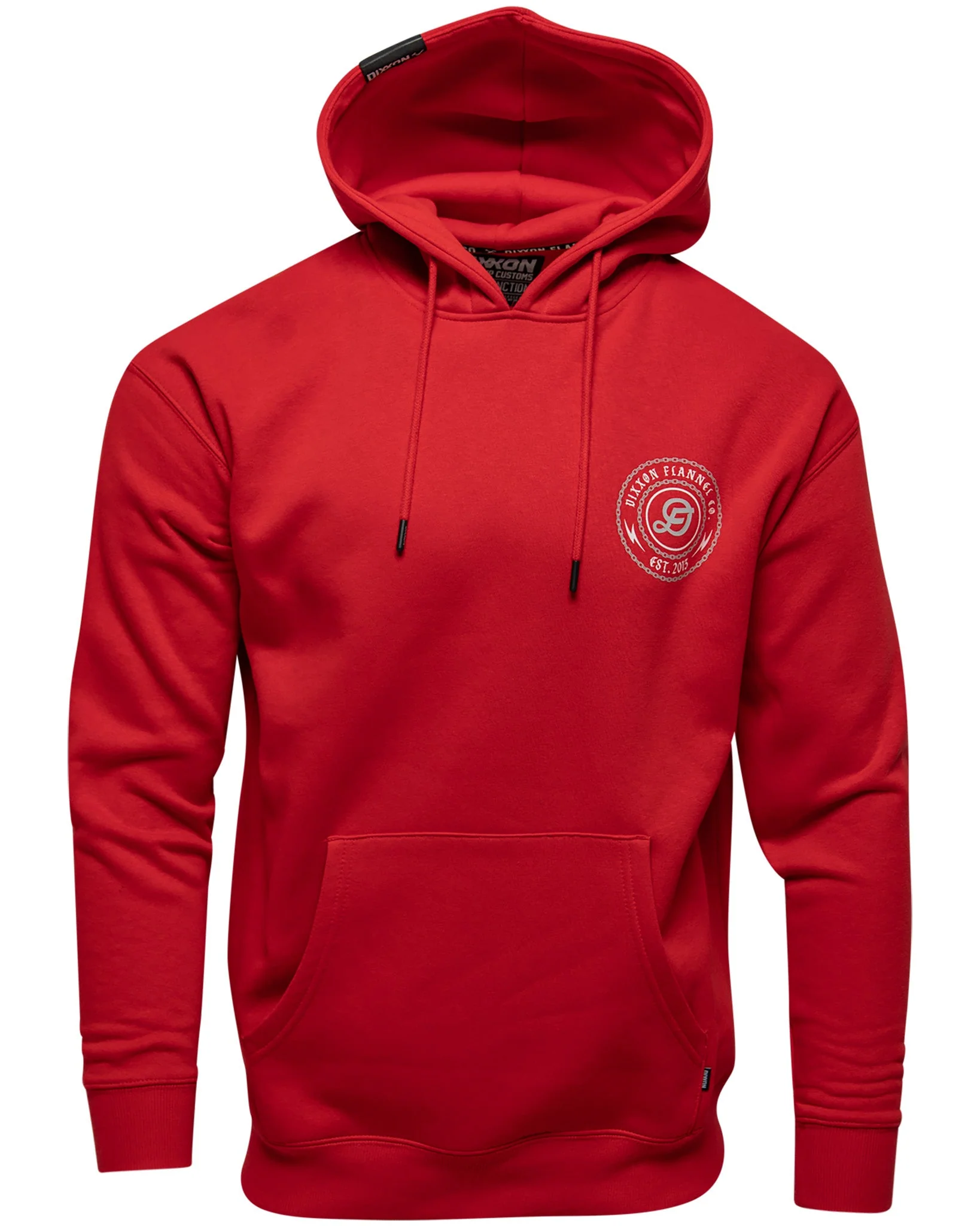 Gray & White Linked Pullover Hoodie - Red - Image 3