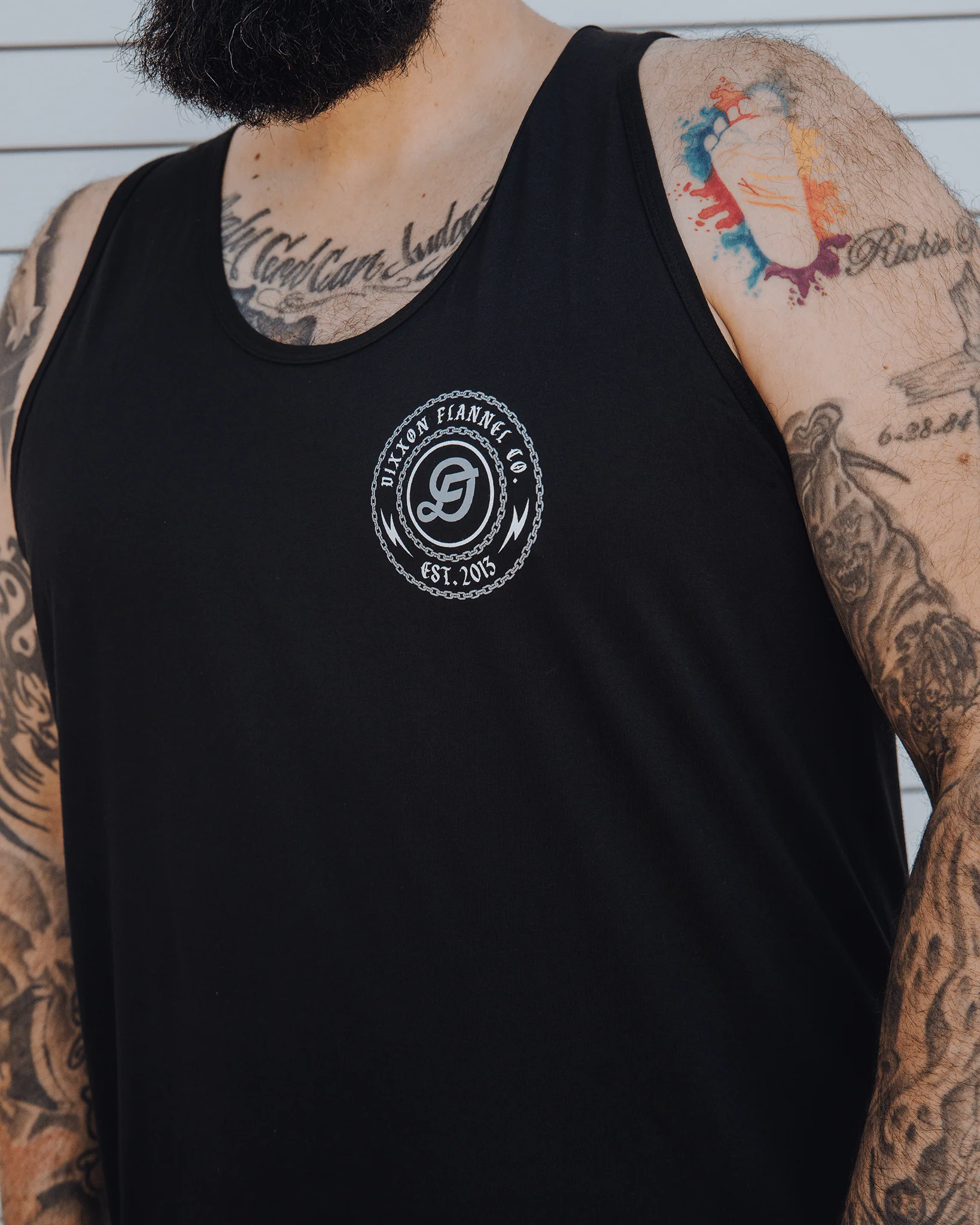 Gray & White Linked Tank - Black - Image 2