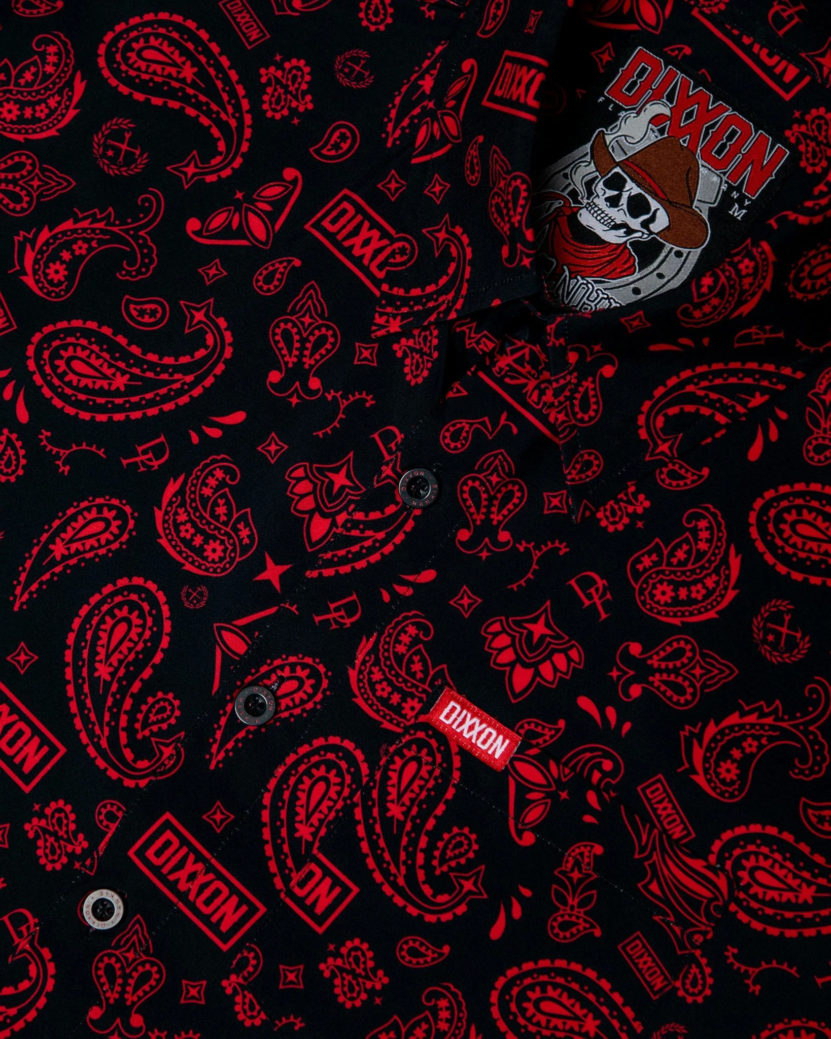 Hankie Party Shirt - Black & Red - Image 5